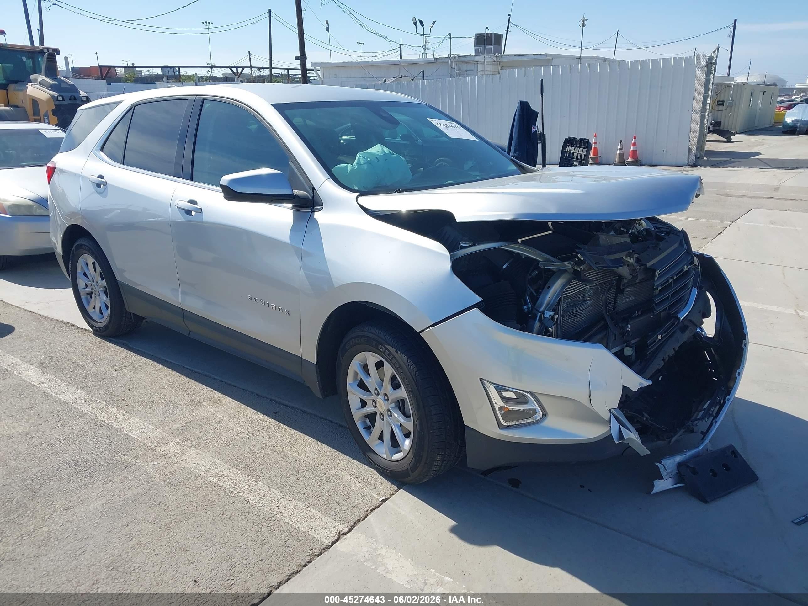 2020 Chevrolet Equinox VIN 3GNAXKEV2LS679922 IAAI salvage auction — Front End, Salvage (California), sold $1,200 on 2026-07-12 (photo 1)