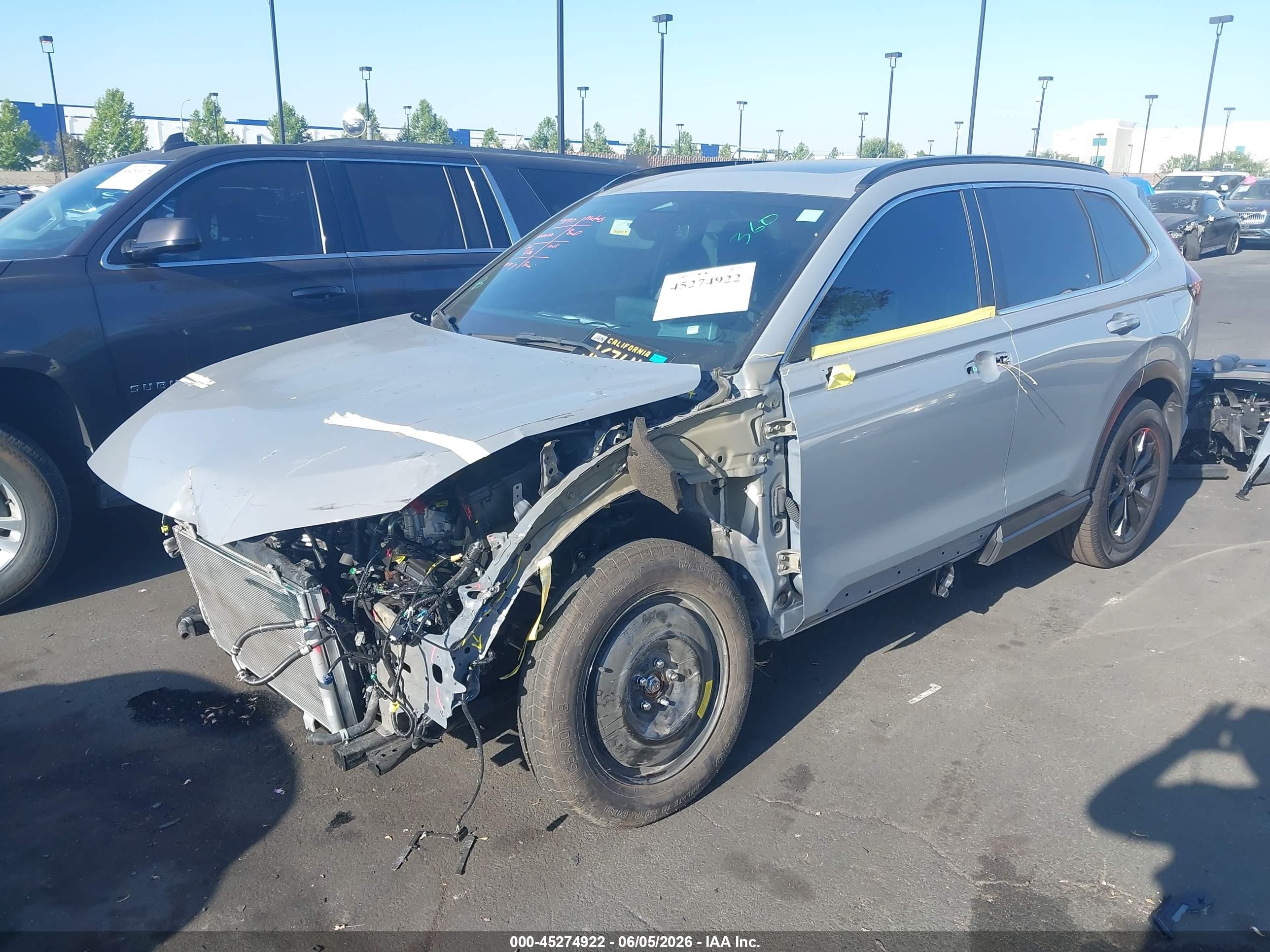 2024 Honda CR-V VIN 5J6RS6H87RL021500 IAAI salvage auction — Front End, Salvage Certificate (California), sold $11,100 on 2026-07-10 (photo 2)