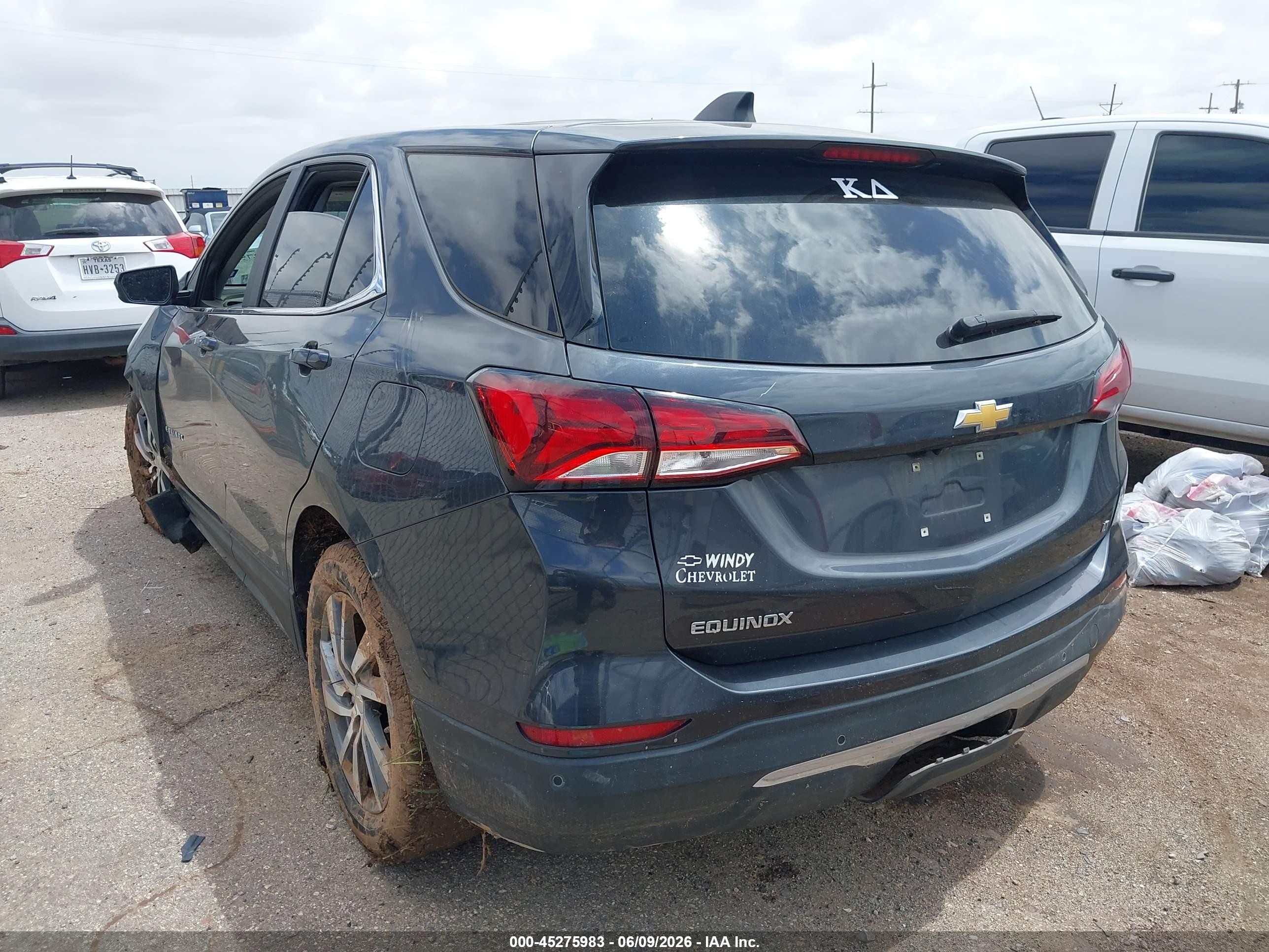 2022 Chevrolet Equinox VIN 2GNAXKEV1N6150270 IAAI salvage auction — Unknown, Salvage (Texas), sold $3,300 on 2026-07-10 (photo 3)
