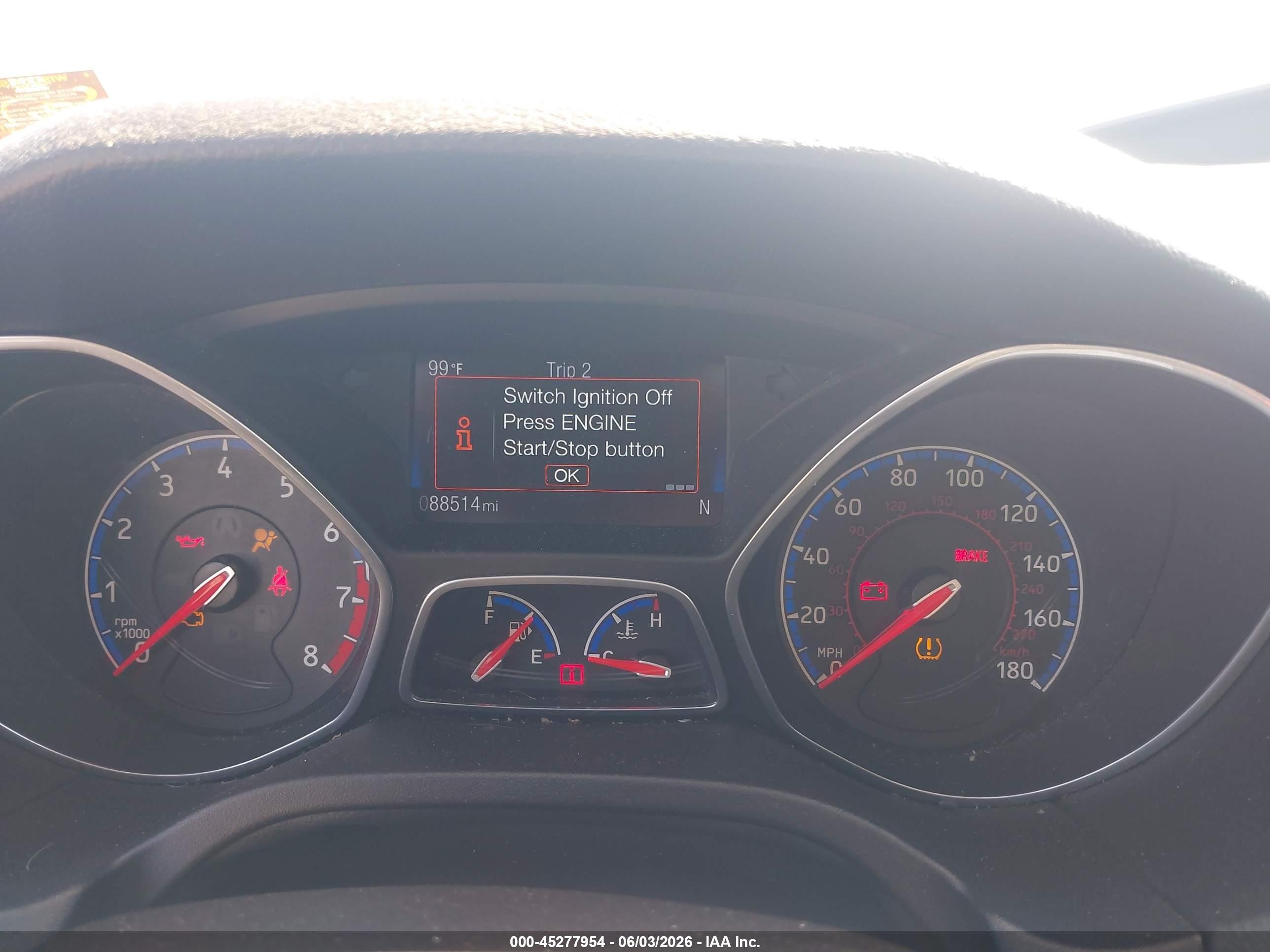 2017 Ford Focus VIN WF0DP3TH6H4119740 IAAI salvage auction — Unknown, Clear (Wisconsin), sold $7,300 on 2026-07-14 (photo 7)