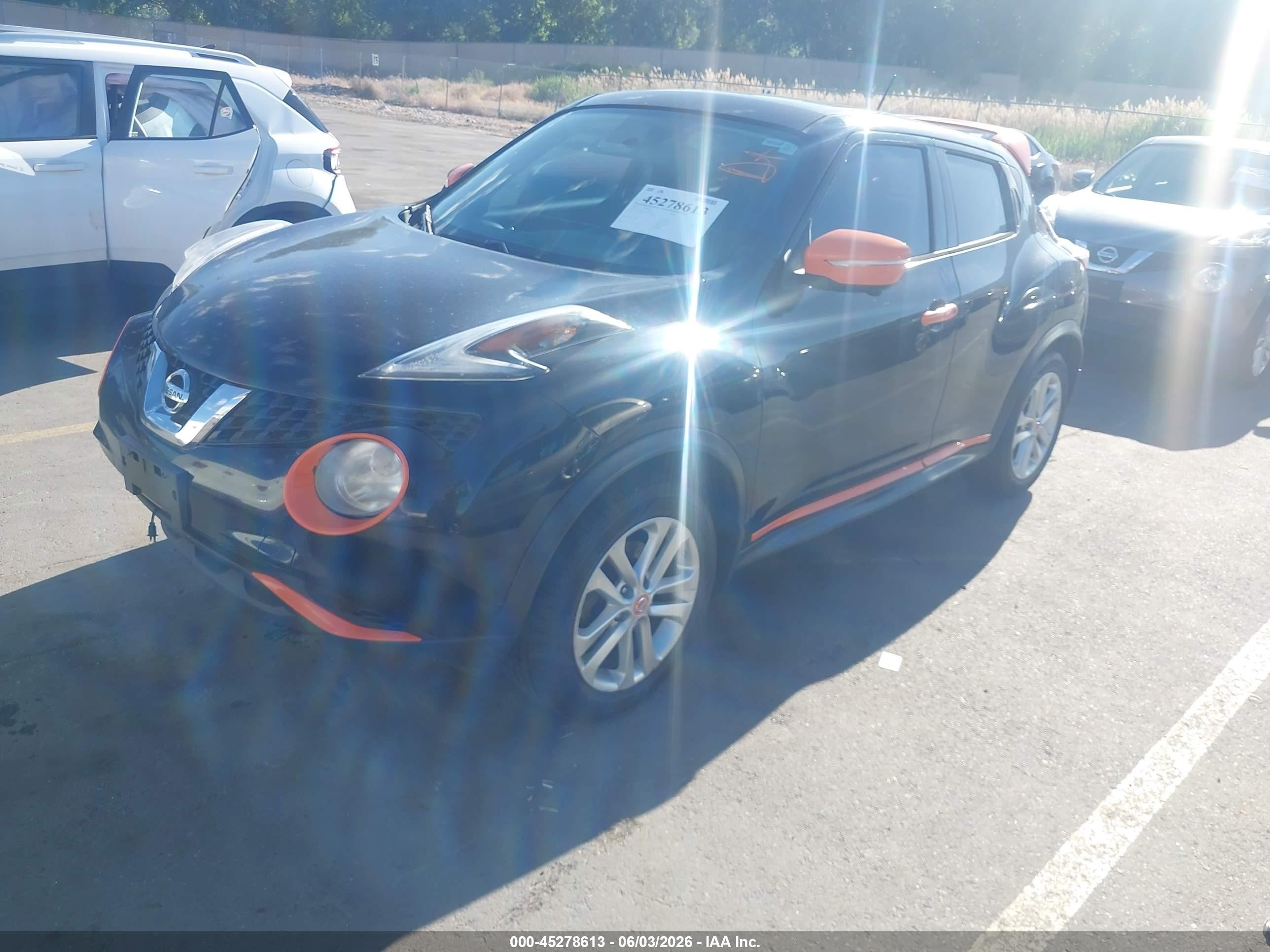 2015 Nissan Juke VIN JN8AF5MV2FT550933 IAAI salvage auction — Engine Damage, Clear (Utah), sold $350 on 2026-07-09 (photo 2)