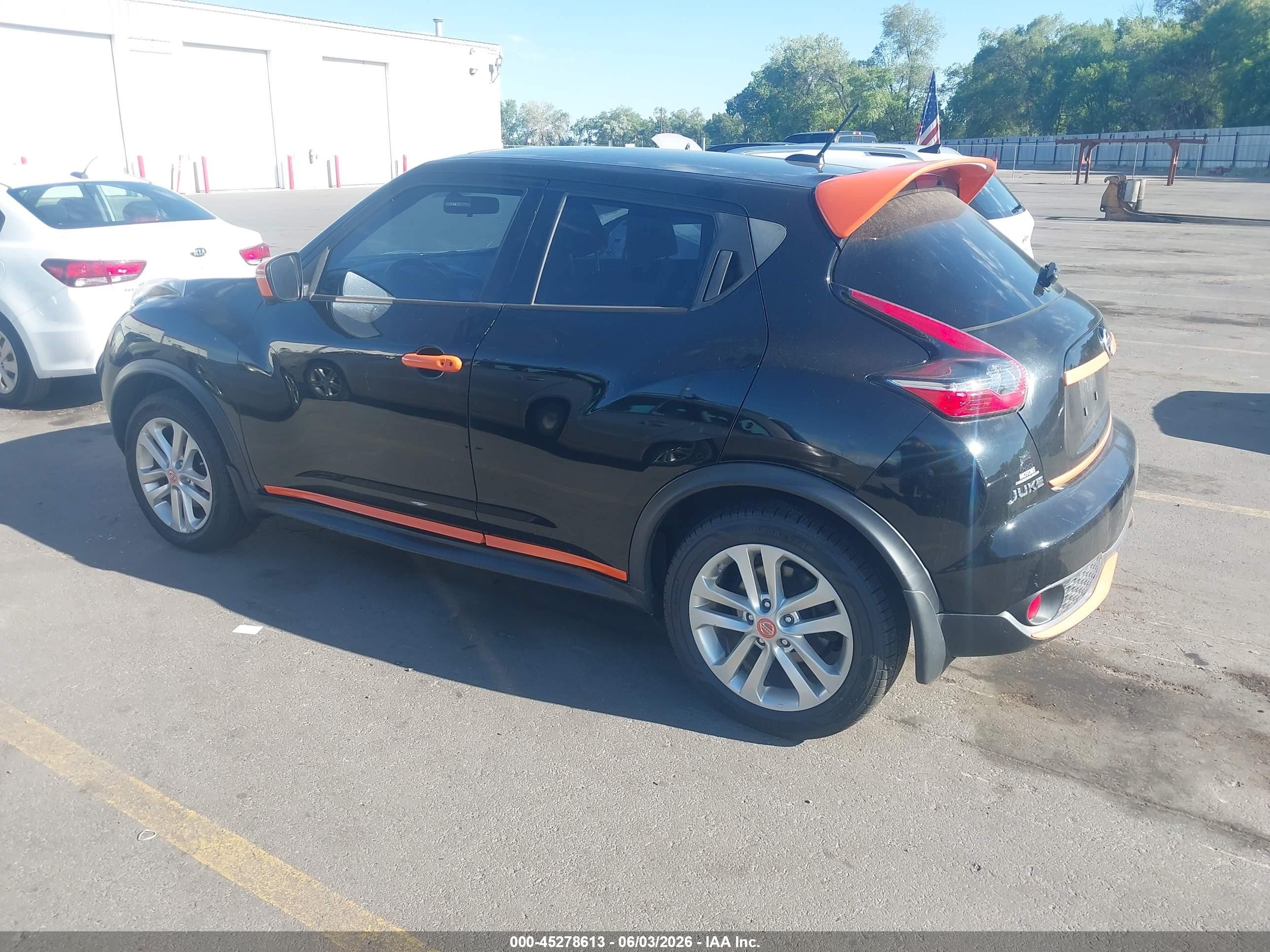 2015 Nissan Juke VIN JN8AF5MV2FT550933 IAAI salvage auction — Engine Damage, Clear (Utah), sold $350 on 2026-07-09 (photo 3)