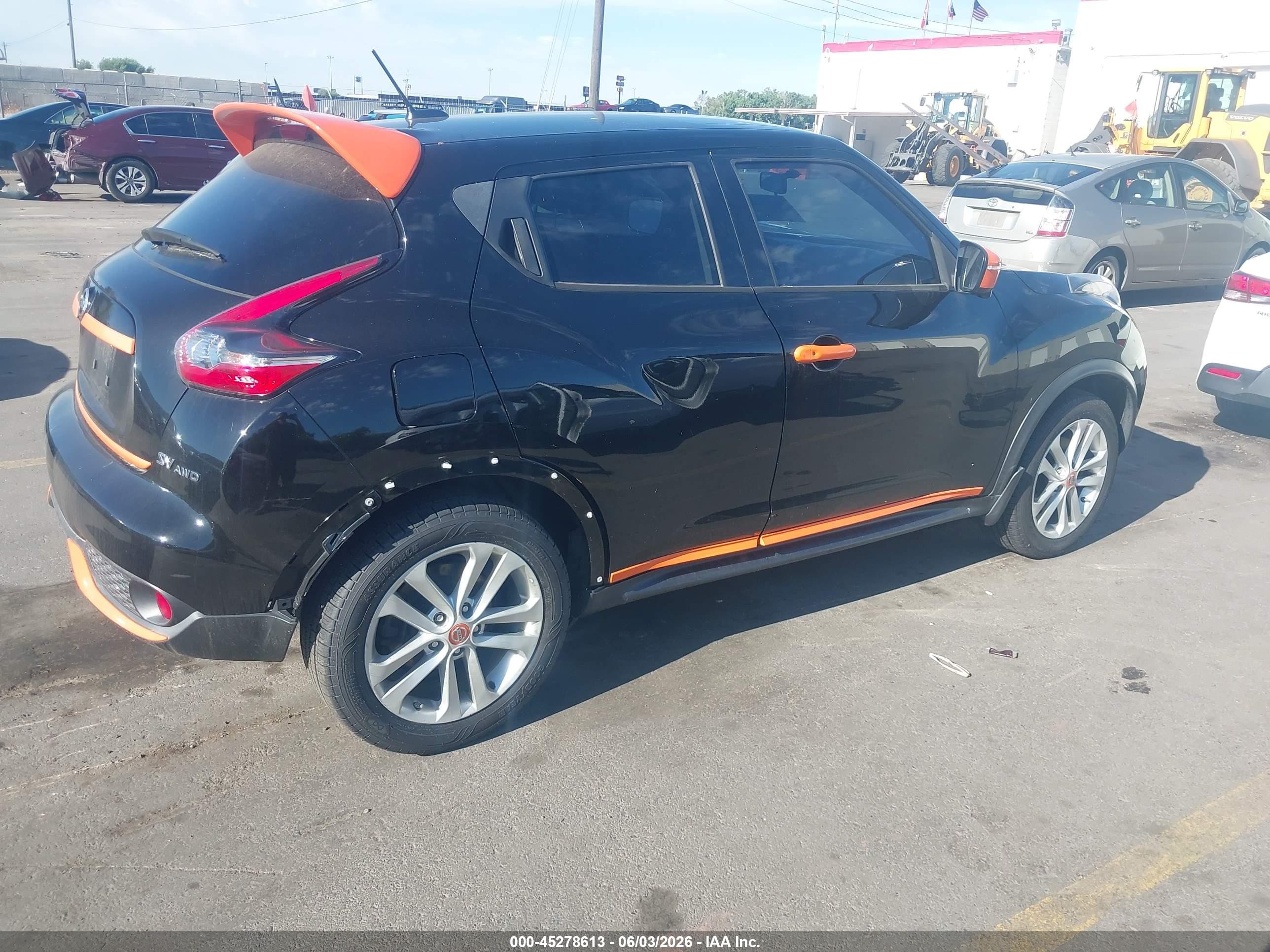 2015 Nissan Juke VIN JN8AF5MV2FT550933 IAAI salvage auction — Engine Damage, Clear (Utah), sold $350 on 2026-07-09 (photo 4)