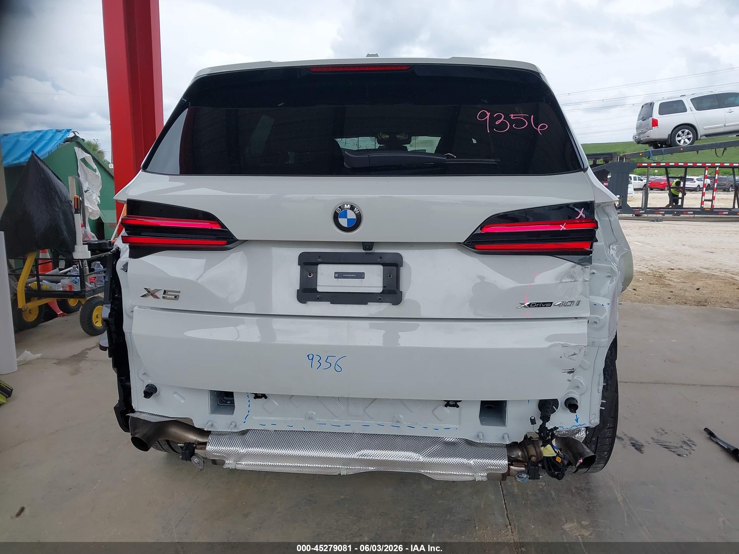 2025 BMW X5 VIN 5UX23EU06S9X99142 IAAI salvage auction — Rear End, Rebuildable (Florida), sold $42,100 on 2026-07-06 (photo 6)