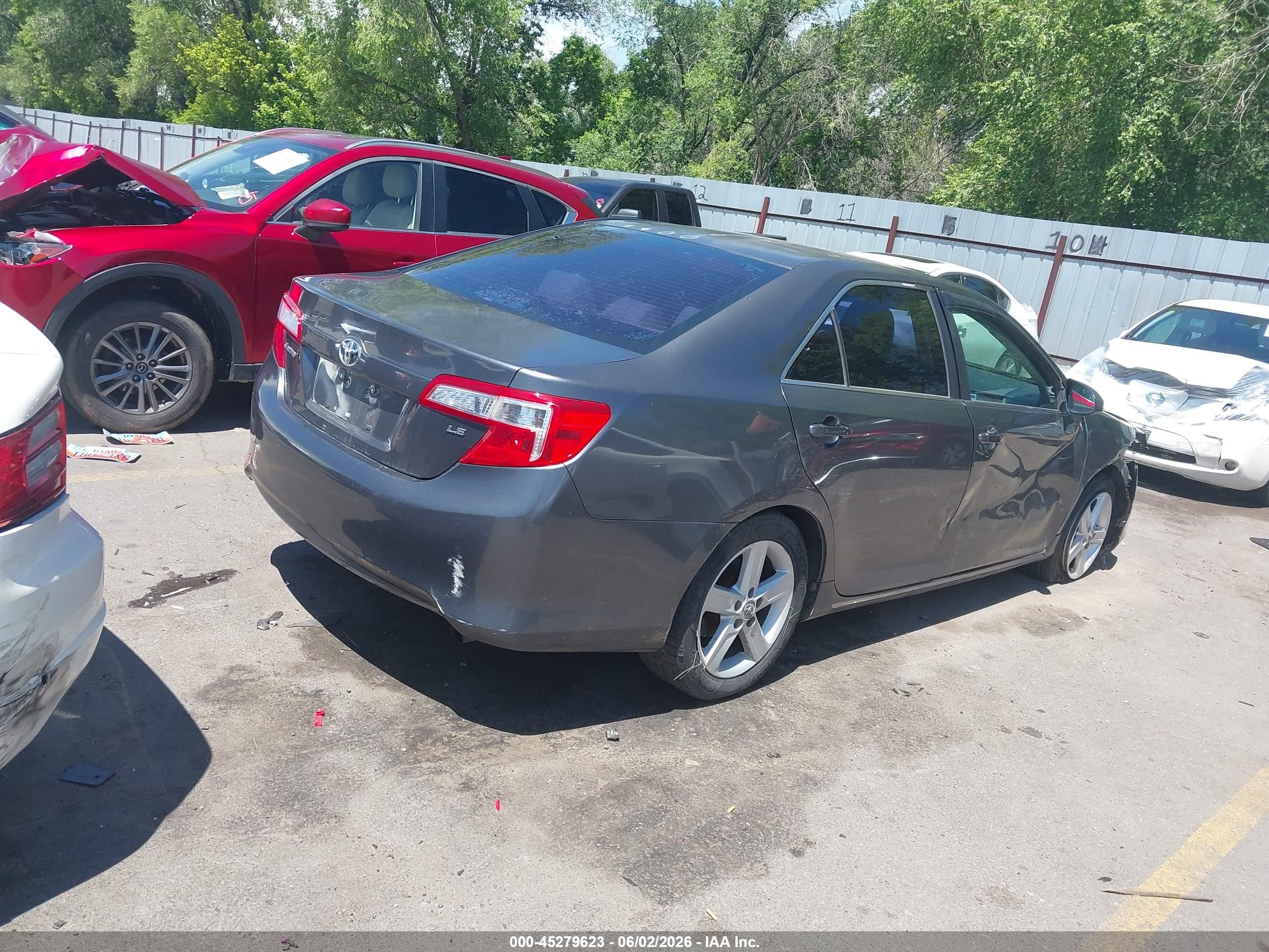 2013 Toyota Camry VIN 4T1BF1FK8DU212029 IAAI salvage auction — Side, Salvage (Utah), sold $1,900 on 2026-07-09 (photo 4)