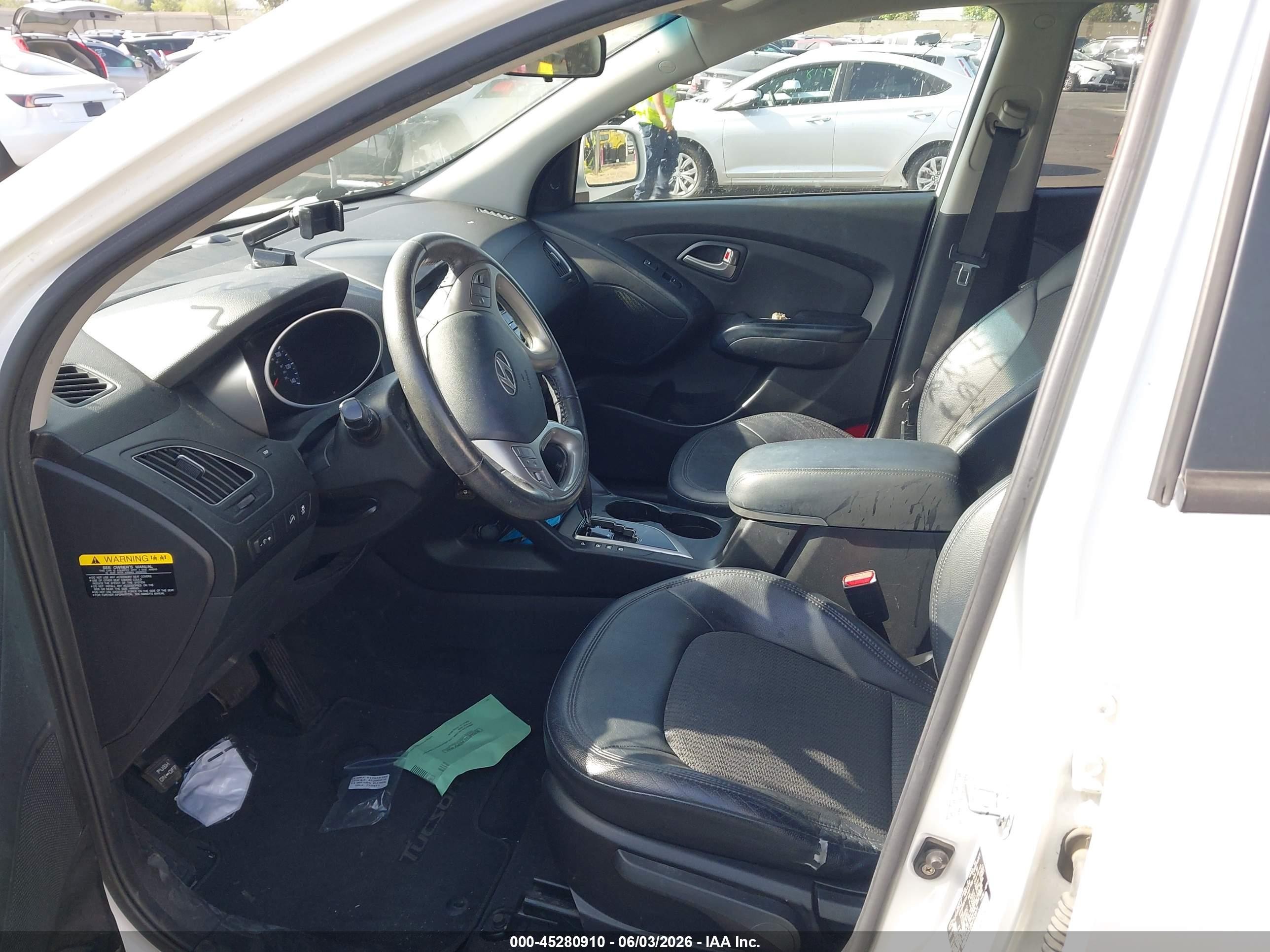 2013 Hyundai Tucson VIN KM8JU3AC1DU753971 IAAI salvage auction — Front & Rear, Salvage Certificate (California), sold $1,750 on 2026-07-10 (photo 5)
