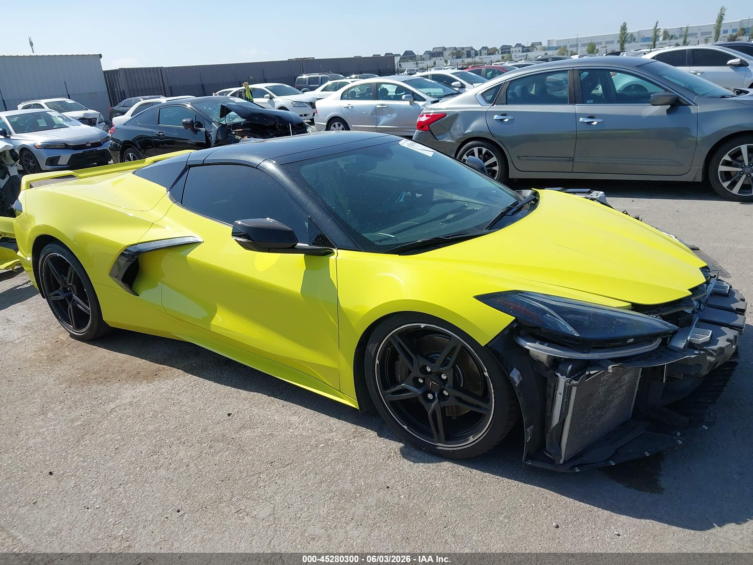 2023 Chevrolet Corvette Stingray VIN 1G1YC3D48P5107134 — IAAI salvage auction photo