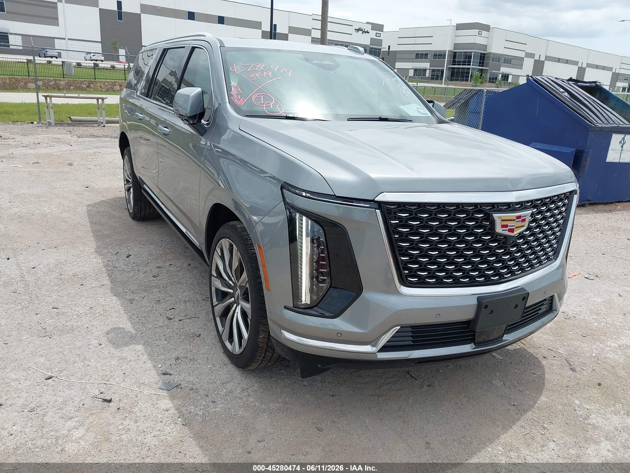 2026 Cadillac Escalade ESV VIN 1GYS9LKL1TR168148 IAAI salvage auction — Rear End, Salvage (Texas), sold $59,500 on 2026-08-19 (photo 1)