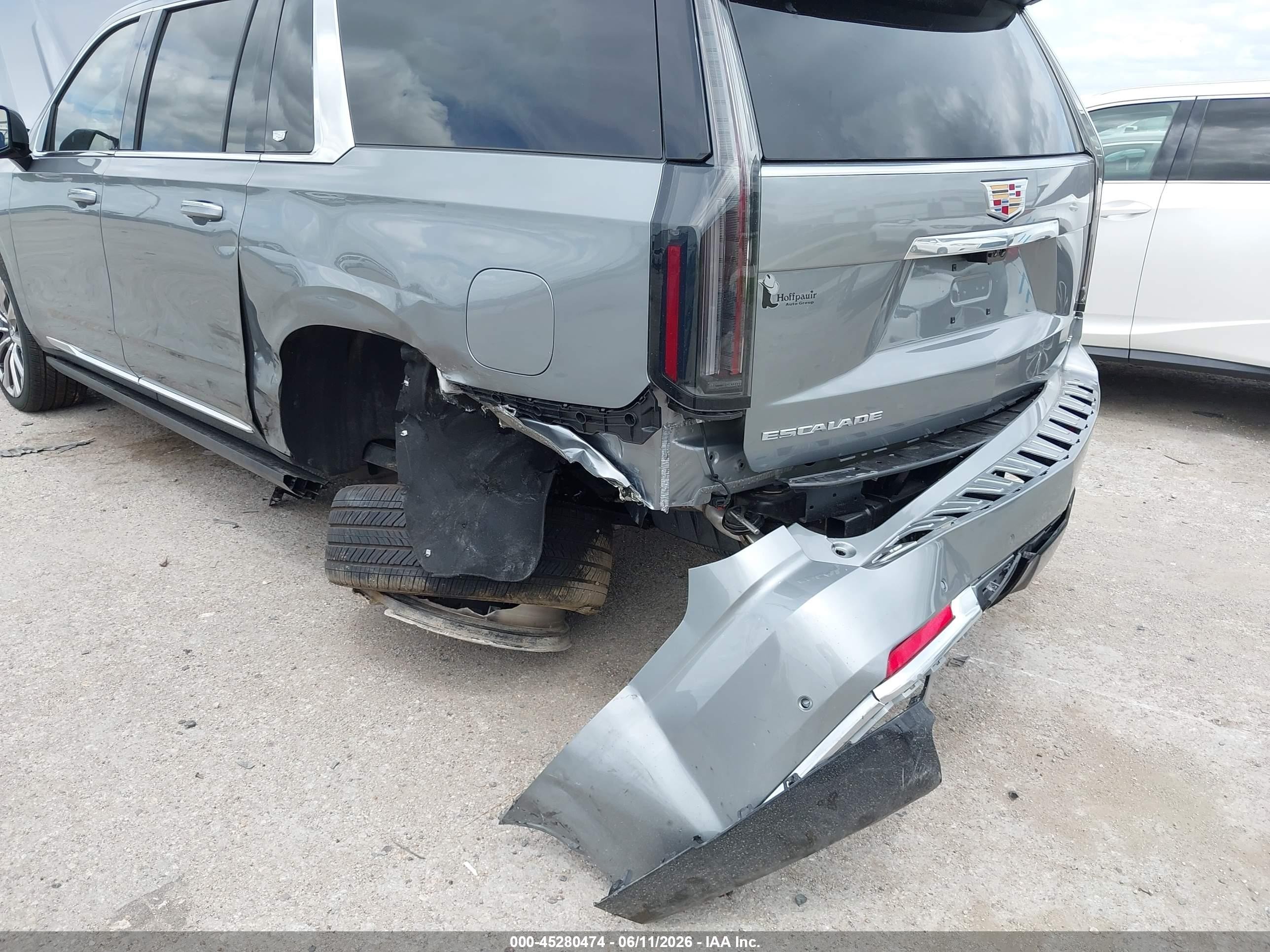 2026 Cadillac Escalade ESV VIN 1GYS9LKL1TR168148 IAAI salvage auction — Rear End, Salvage (Texas), sold $59,500 on 2026-08-19 (photo 6)