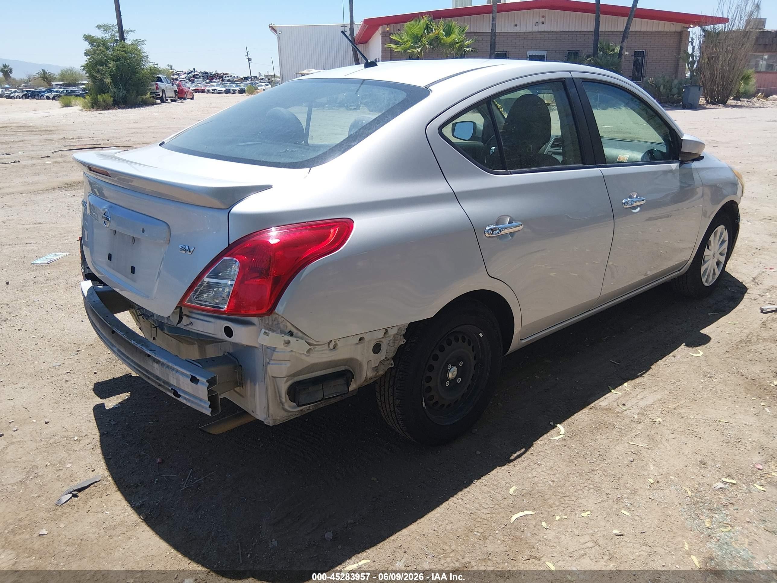 2019 Nissan Versa VIN 3N1CN7AP8KL851328 IAAI salvage auction — Front & Rear, Salvage (Arizona), sold $1,550 on 2026-07-09 (photo 4)