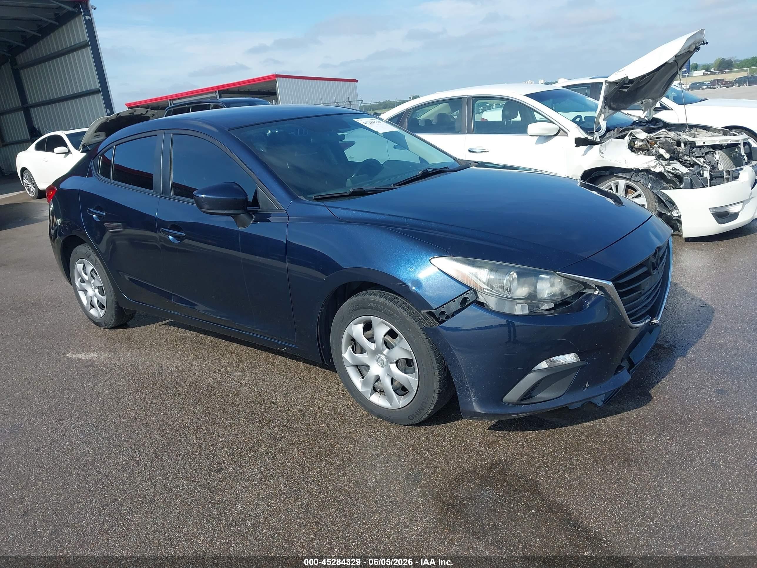 2014 Mazda 3 VIN JM1BM1U73E1211897 IAAI salvage auction — Front End, Certificate Of Title (Nebraska), sold $1,750 on 2026-09-23 (photo 1)