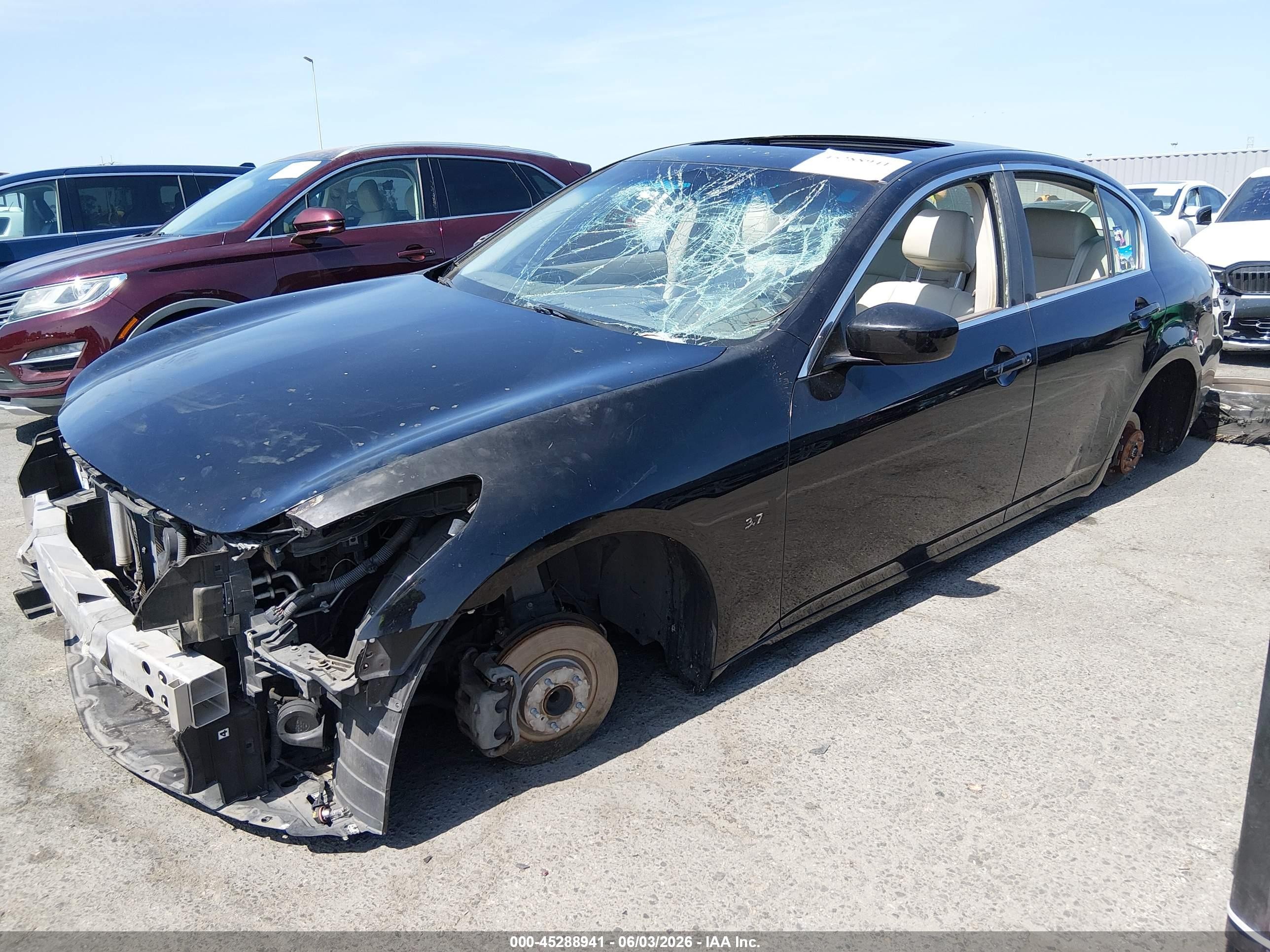 2015 Infiniti Q40 VIN JN1CV6AP7FM500089 IAAI salvage auction — Theft, Salvage (California), sold $325 on 2026-07-02 (photo 2)