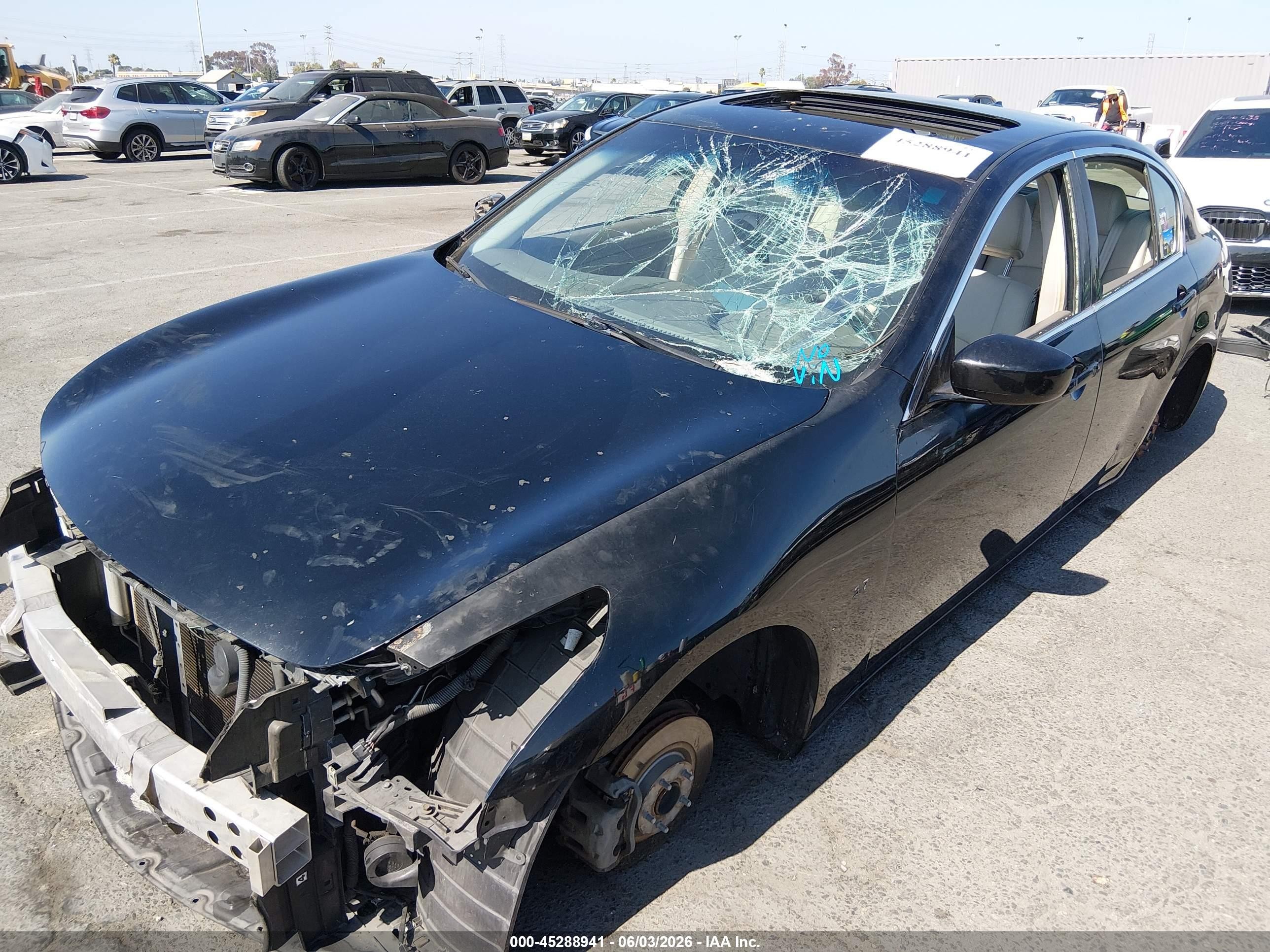 2015 Infiniti Q40 VIN JN1CV6AP7FM500089 IAAI salvage auction — Theft, Salvage (California), sold $325 on 2026-07-02 (photo 6)