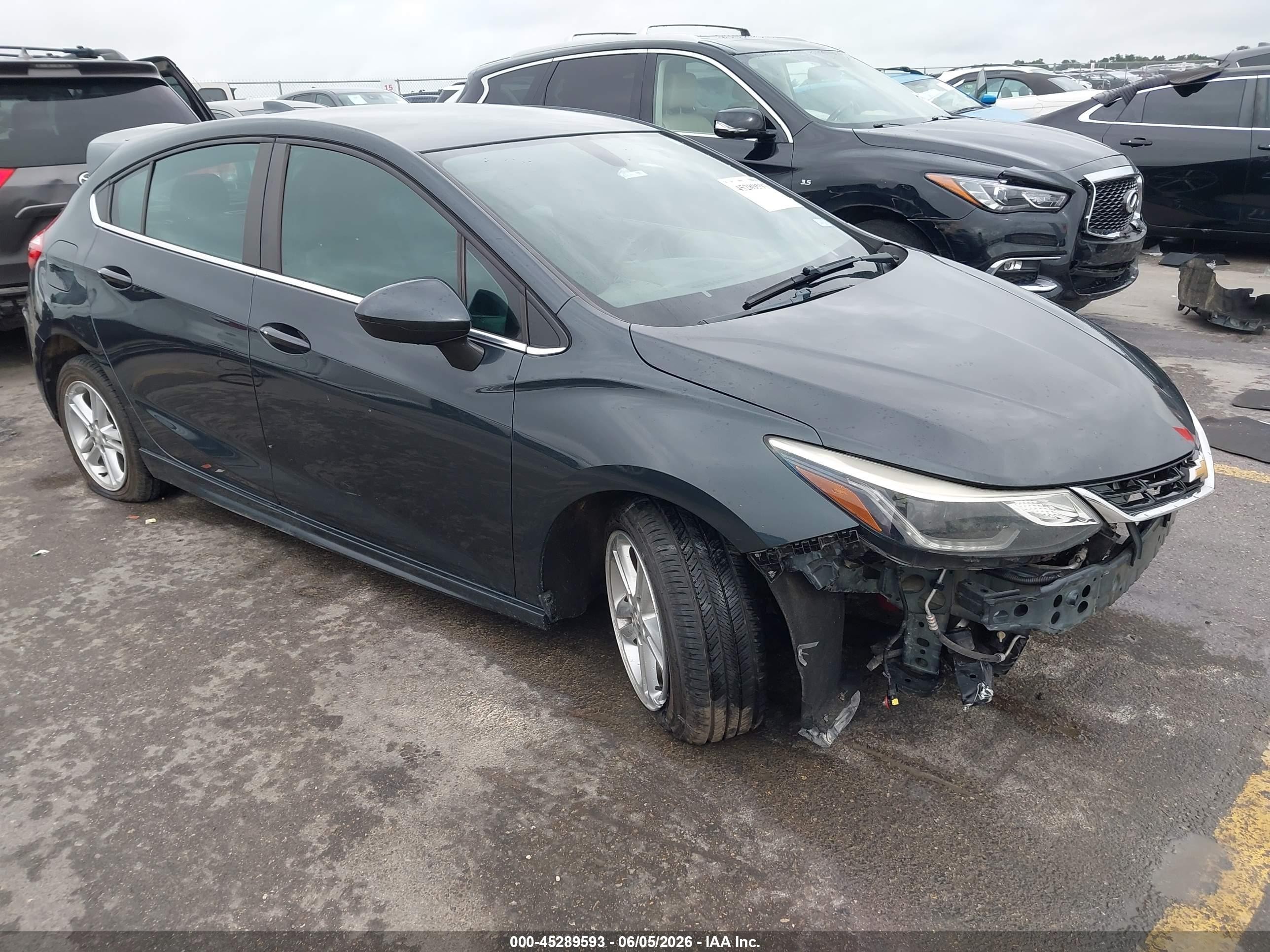2017 Chevrolet Cruze VIN 3G1BE6SM1HS601623 IAAI salvage auction — Front End, Salvage (Texas), sold $725 on 2026-07-12 (photo 1)
