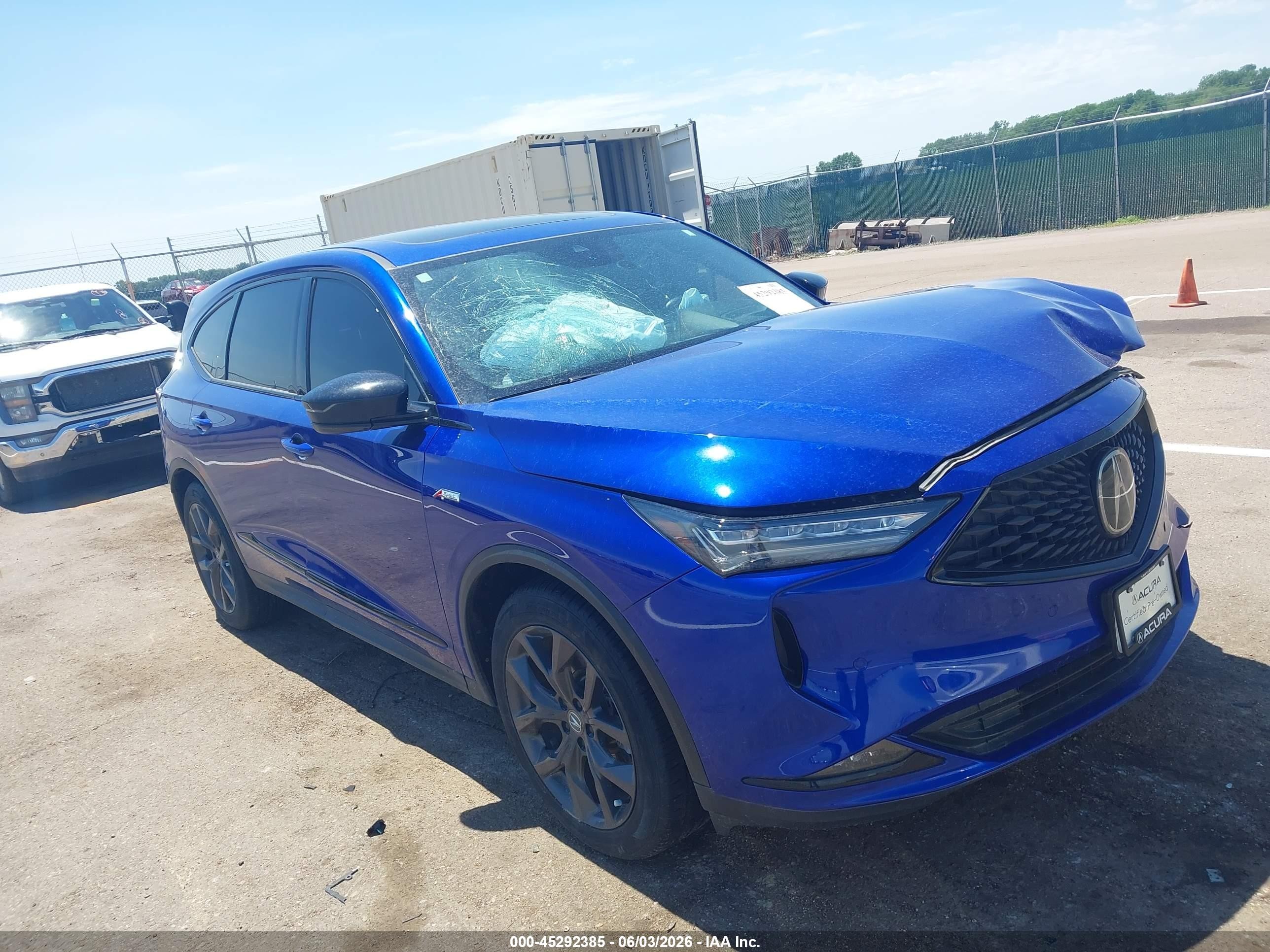 2022 Acura MDX VIN 5J8YE1H09NL048571 — IAAI salvage auction photo