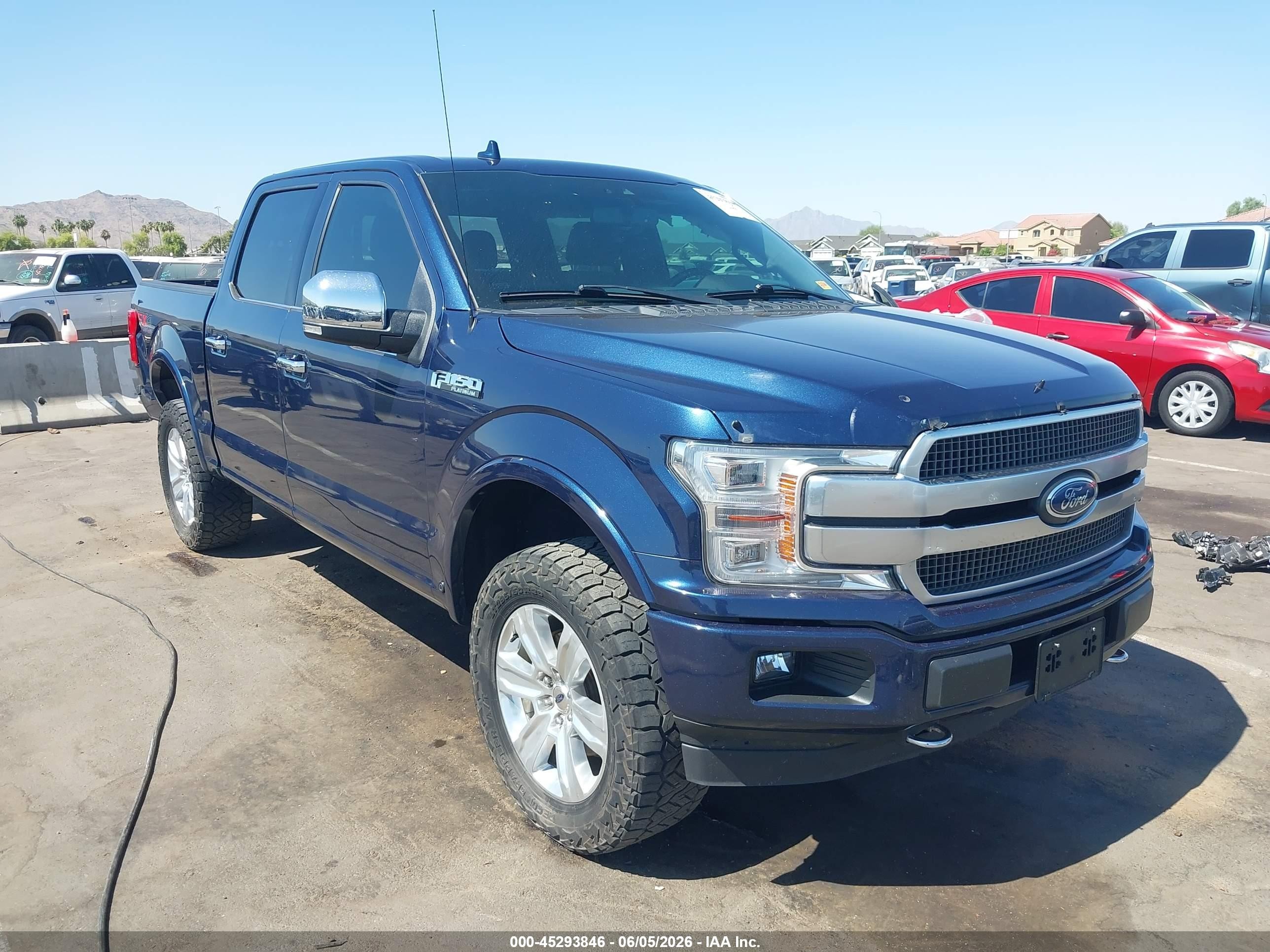2020 Ford F-150 VIN 1FTEW1E45LFC22167 IAAI salvage auction — Side, Salvage (Arizona), sold $10,900 on 2026-07-11 (photo 1)