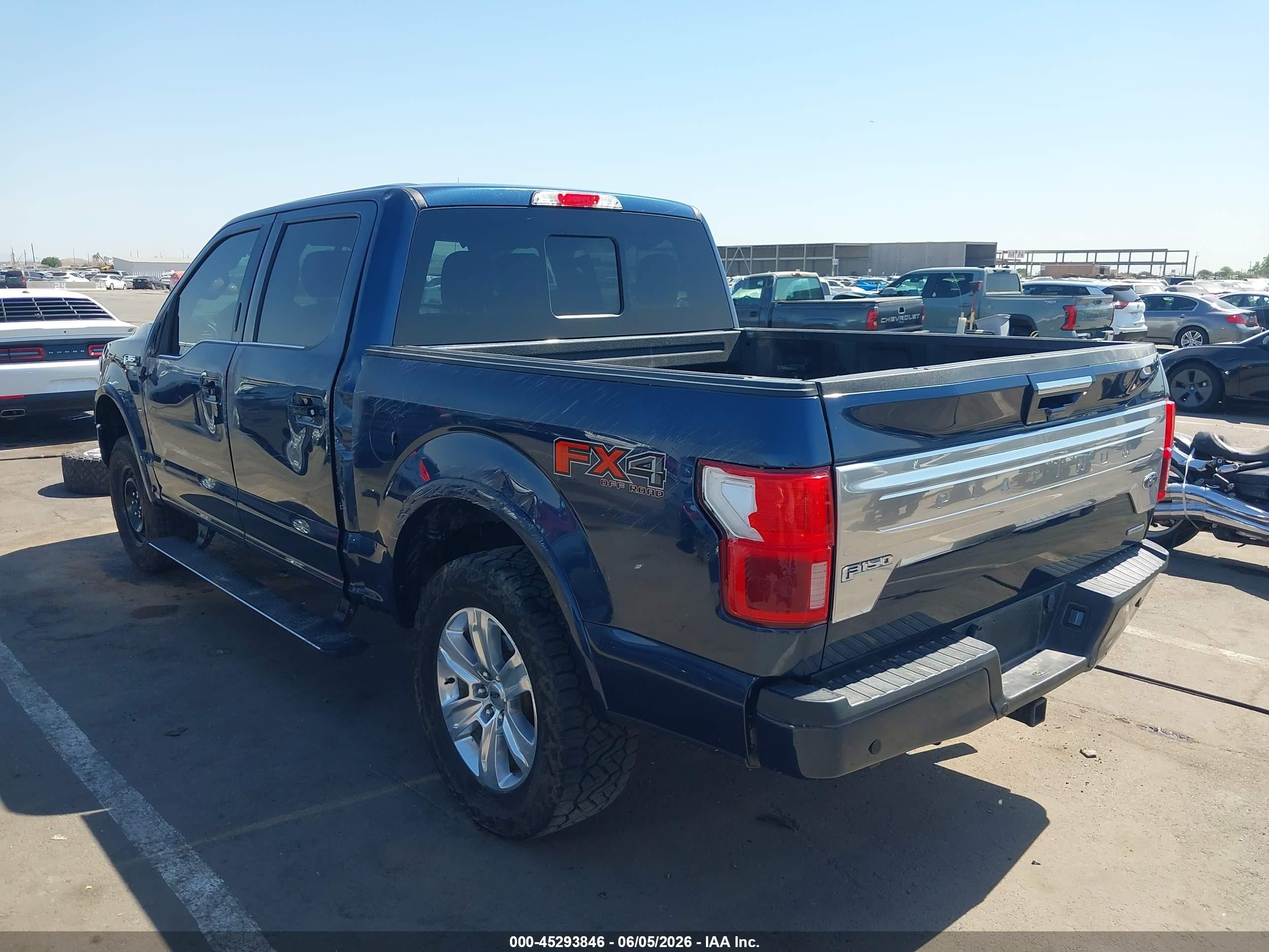 2020 Ford F-150 VIN 1FTEW1E45LFC22167 IAAI salvage auction — Side, Salvage (Arizona), sold $10,900 on 2026-07-11 (photo 3)
