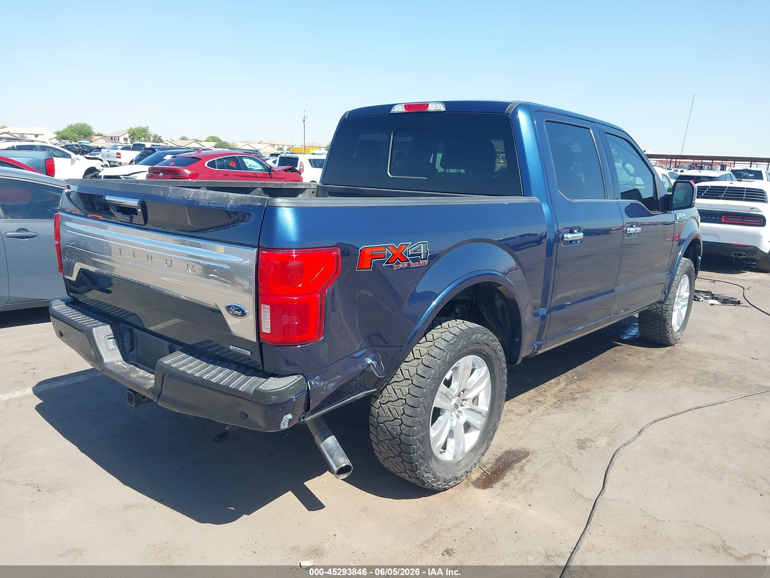 2020 Ford F-150 VIN 1FTEW1E45LFC22167 IAAI salvage auction — Side, Salvage (Arizona), sold $10,900 on 2026-07-11 (photo 4)