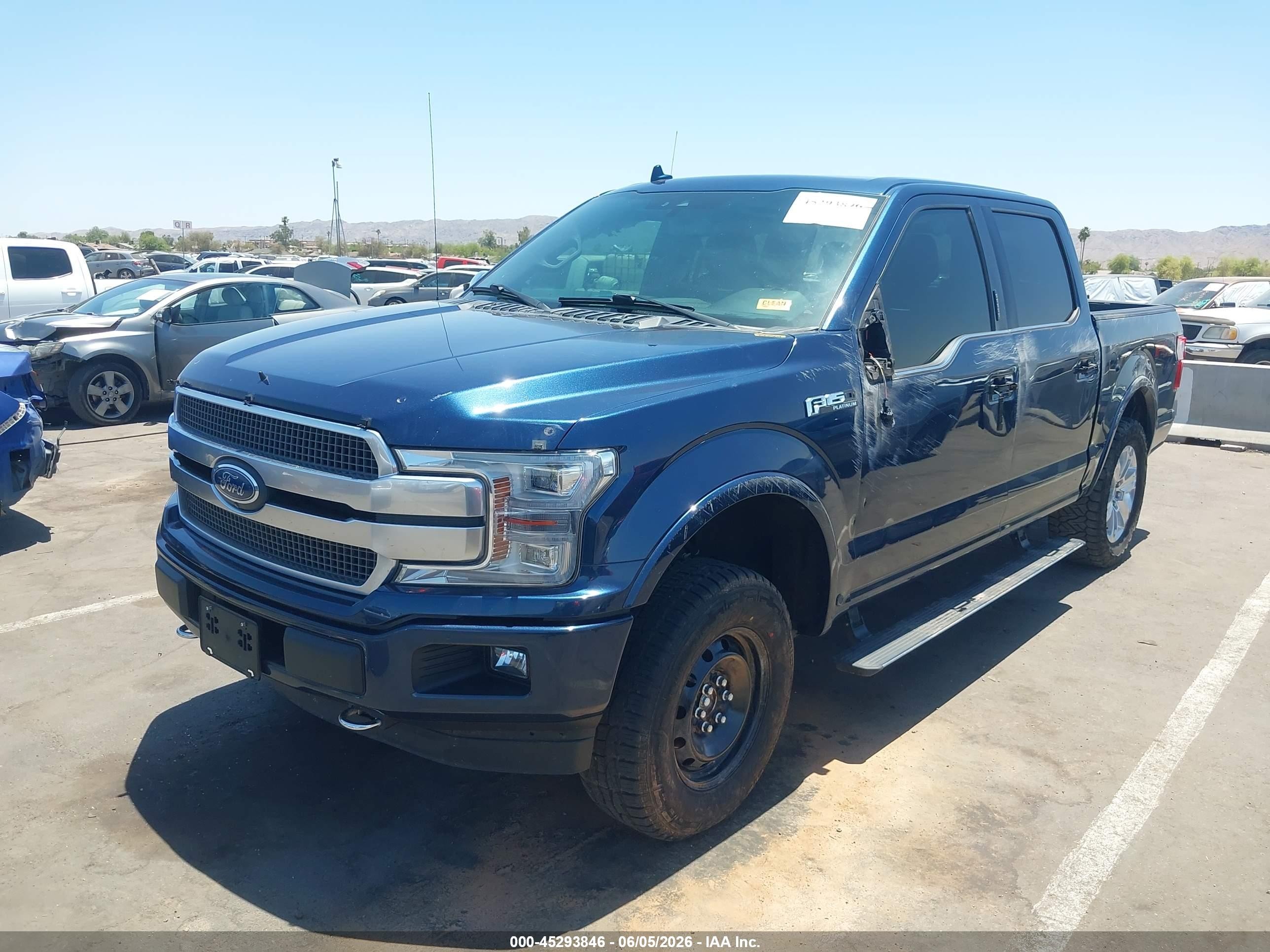 2020 Ford F-150 VIN 1FTEW1E45LFC22167 IAAI salvage auction — Side, Salvage (Arizona), sold $10,900 on 2026-07-11 (photo 2)