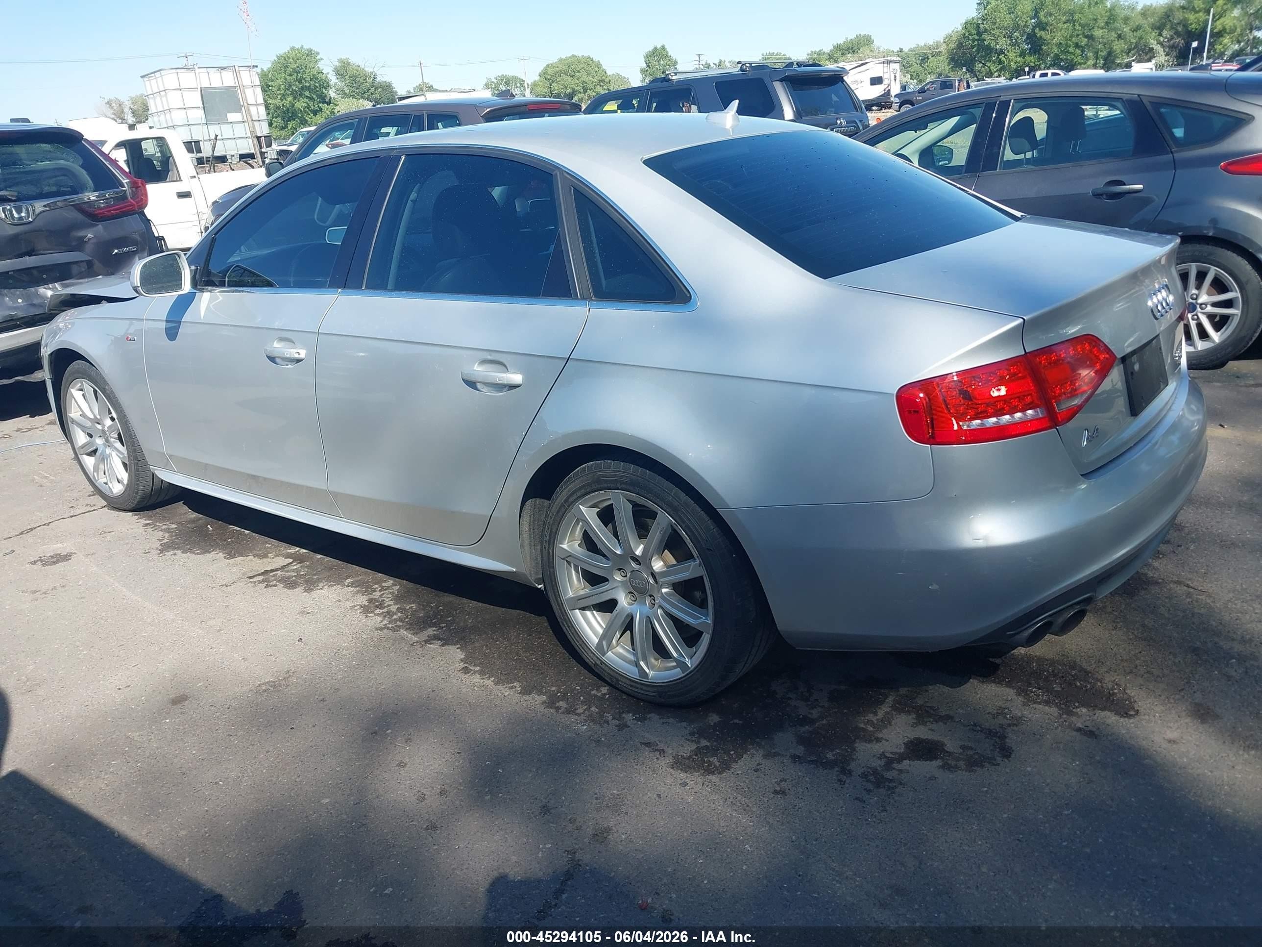 2012 Audi A4 VIN WAUFFAFLXCA119038 IAAI salvage auction — Front End, Salvage (Utah), sold $275 on 2026-07-09 (photo 3)