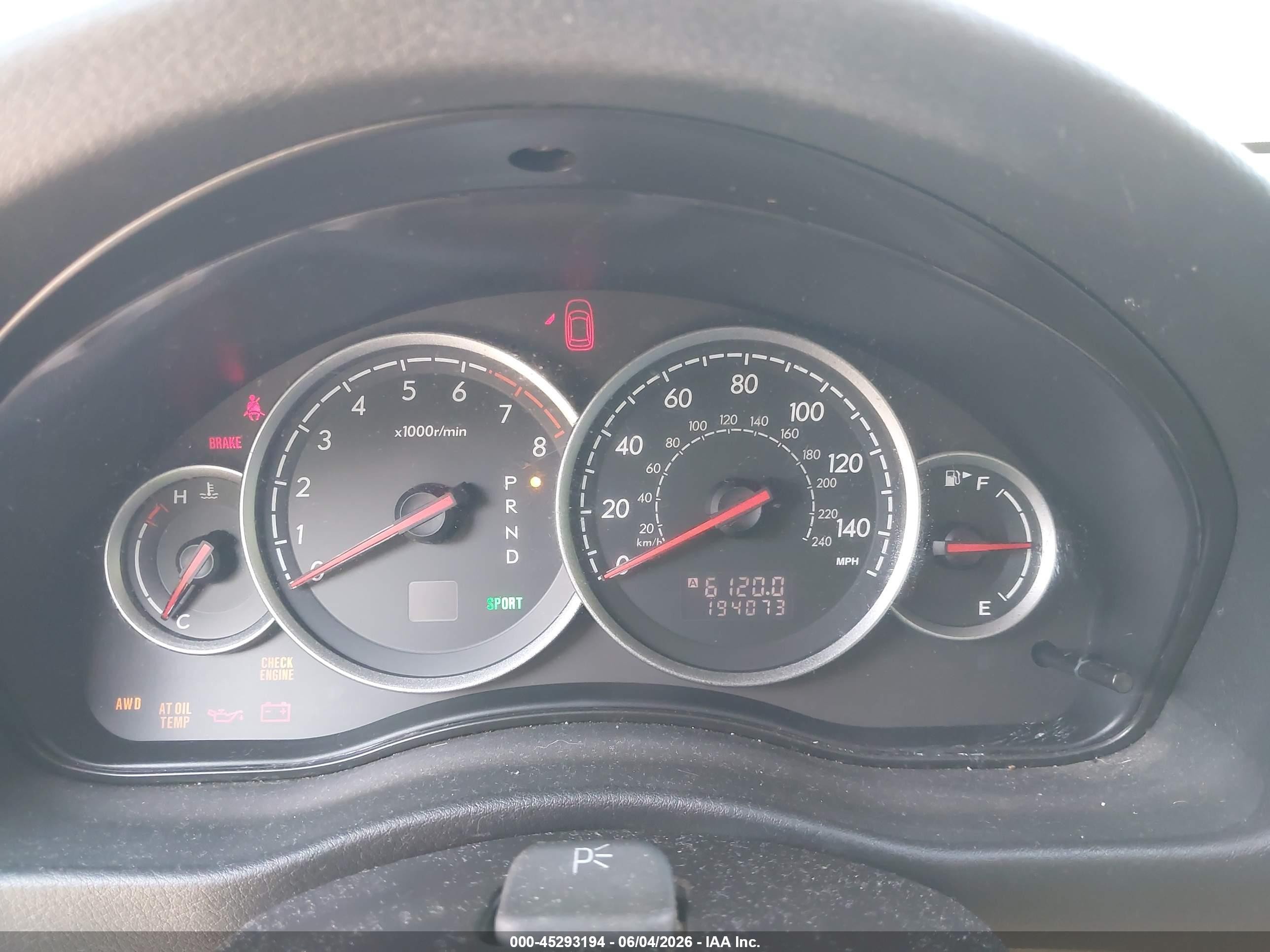 2007 Subaru Outback VIN 4S4BP61C977304716 IAAI salvage auction — Normal Wear, Clear (Michigan), sold $525 on 2026-06-15 (photo 7)
