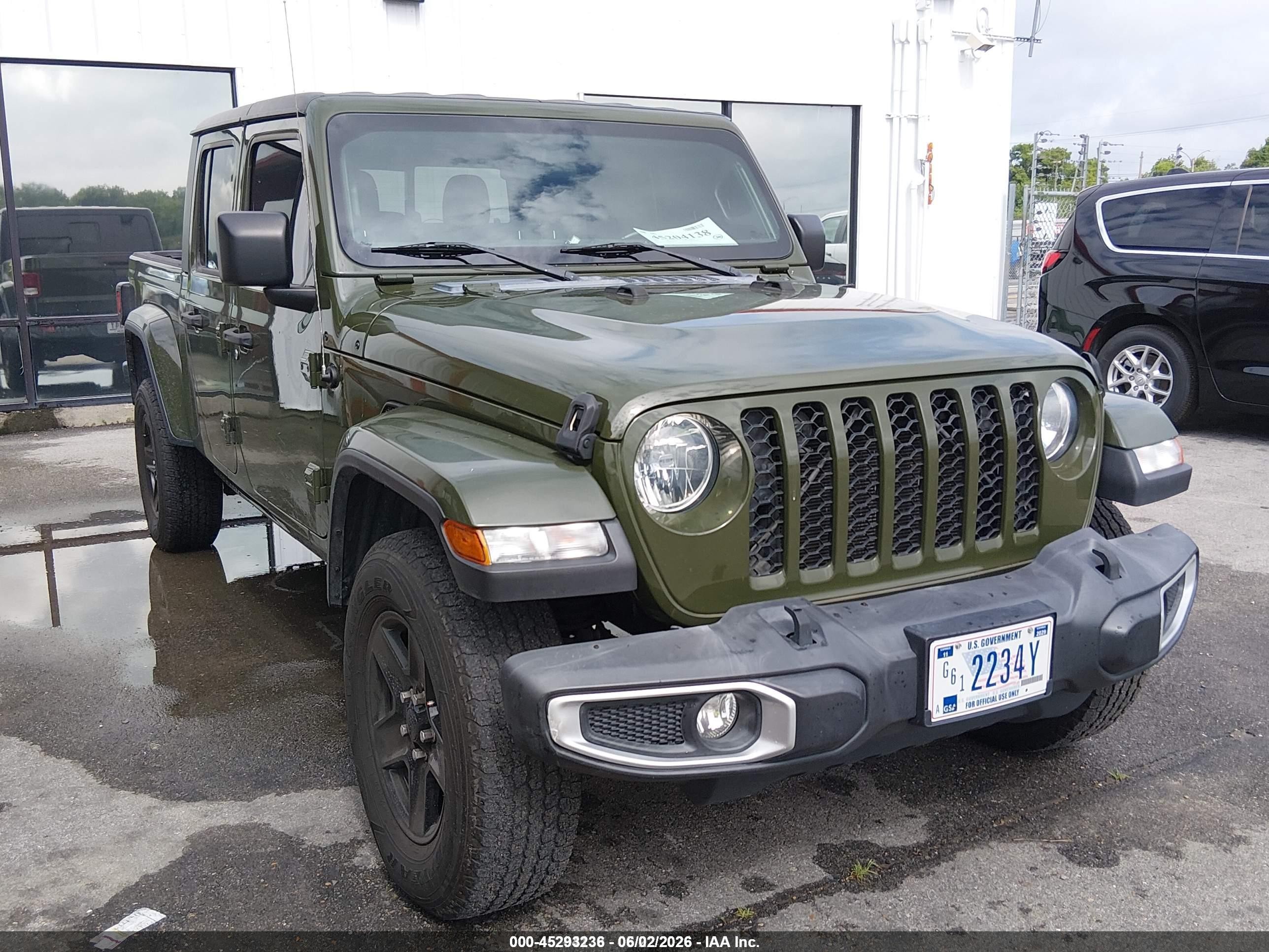 2021 Jeep Gladiator VIN 1C6HJTAG3ML575346 IAAI salvage auction — Normal Wear, Sf97 (Washington), sold $20,300 on 2026-07-09 (photo 1)