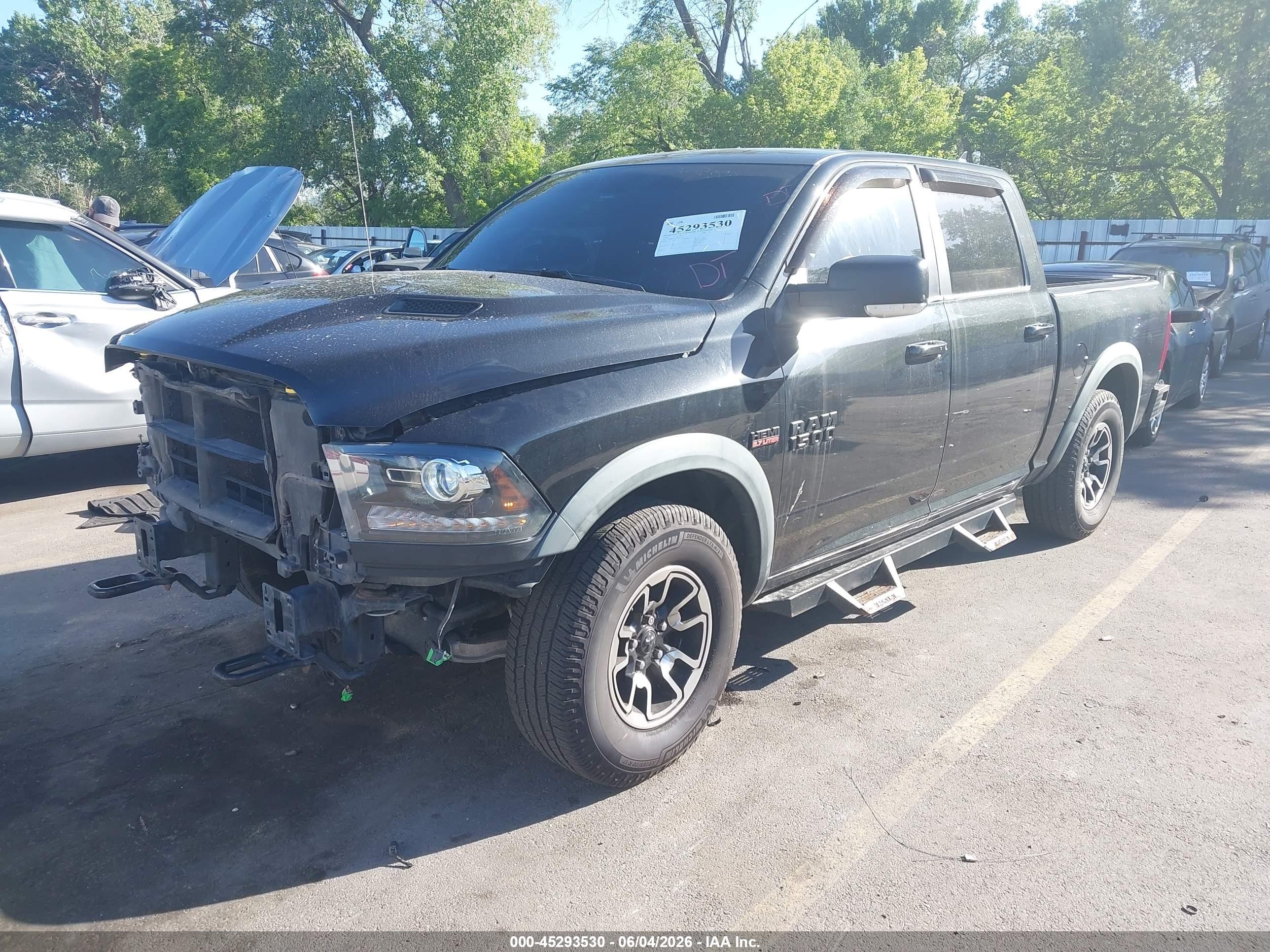 2016 Ram 1500 VIN 1C6RR7YT5GS217277 IAAI salvage auction — Front End, Salvage (Utah), sold $6,150 on 2026-07-09 (photo 2)
