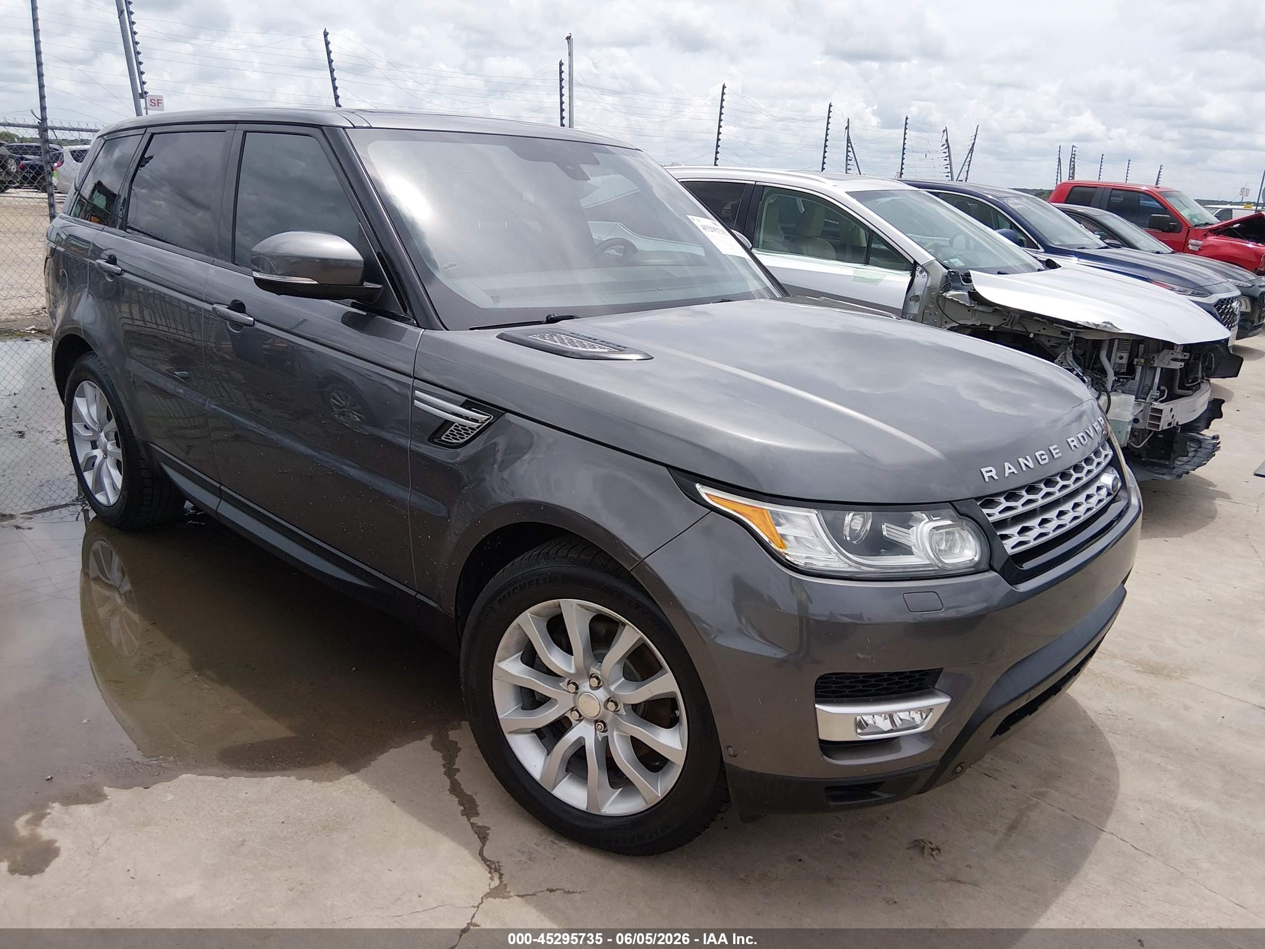 2014 Land Rover Range Rover Sport VIN SALWR2WF4EA398976 IAAI salvage auction — Engine Damage, Original (Texas), sold $4,650 on 2026-07-06 (photo 1)