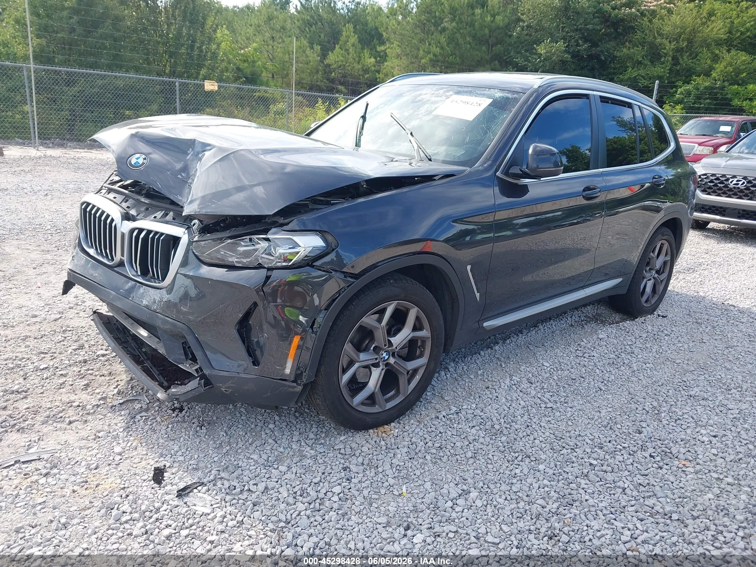 2022 BMW X3 VIN WBX47DP0XNN157249 IAAI salvage auction — Front End, Salvage (Alabama), sold $6,400 on 2026-08-24 (photo 2)