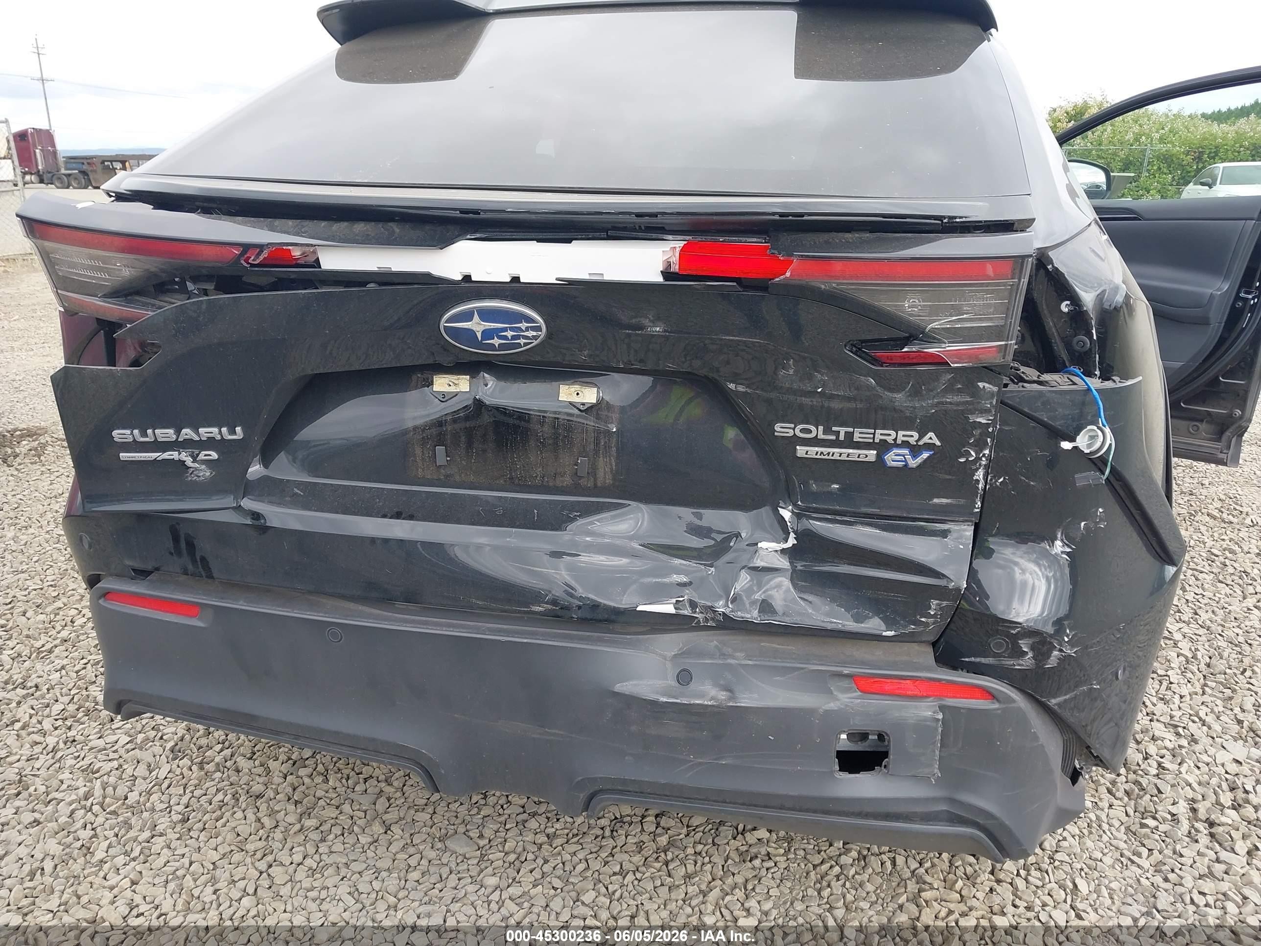2024 Subaru Solterra VIN JTMABABA4RA089895 IAAI salvage auction — Rear End, Salvage (Oregon), sold $9,100 on 2026-09-03 (photo 6)