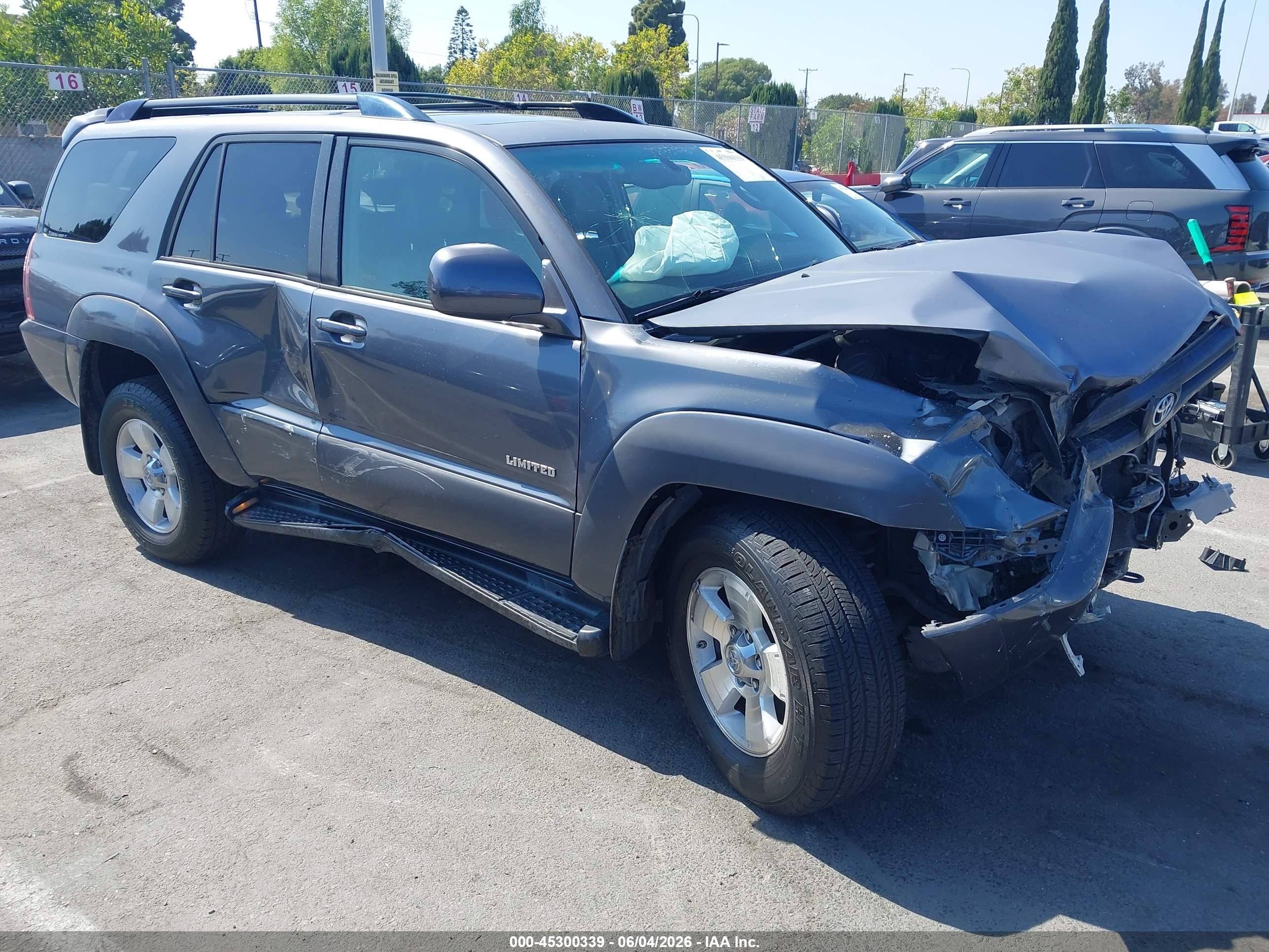 2005 Toyota 4Runner VIN JTEZU17R550053964 IAAI salvage auction — Front End, Salvage (California), sold $2,425 on 2026-07-09 (photo 1)