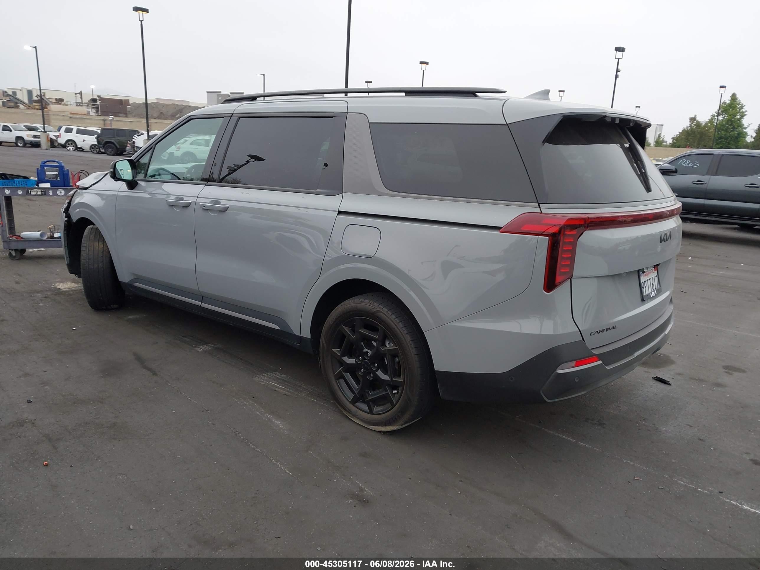 2025 Kia Carnival VIN KNDNE5KA5S6035434 IAAI salvage auction — Front End, Salvage Certificate (California), sold $12,150 on 2026-07-10 (photo 3)