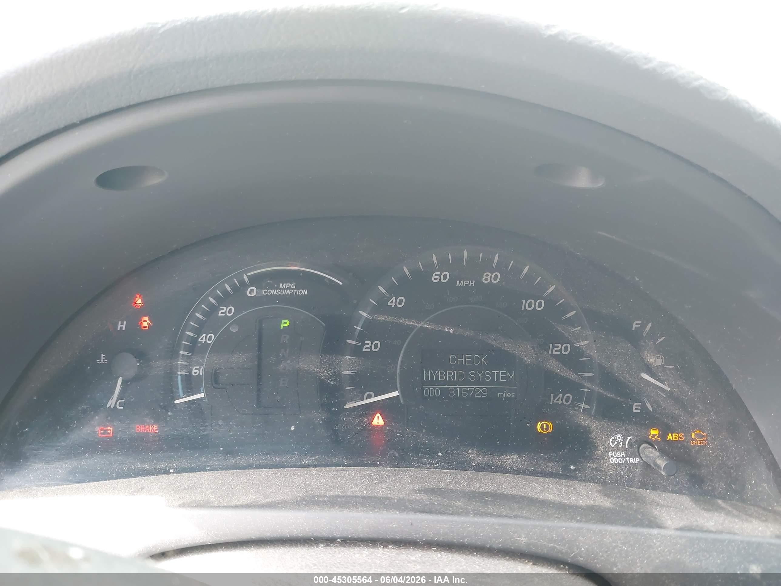 2009 Toyota Camry Hybrid VIN 4T1BB46K89U075694 IAAI salvage auction — Normal Wear, Clear-Dealer Only (Oregon), sold $225 on 2026-07-02 (photo 7)