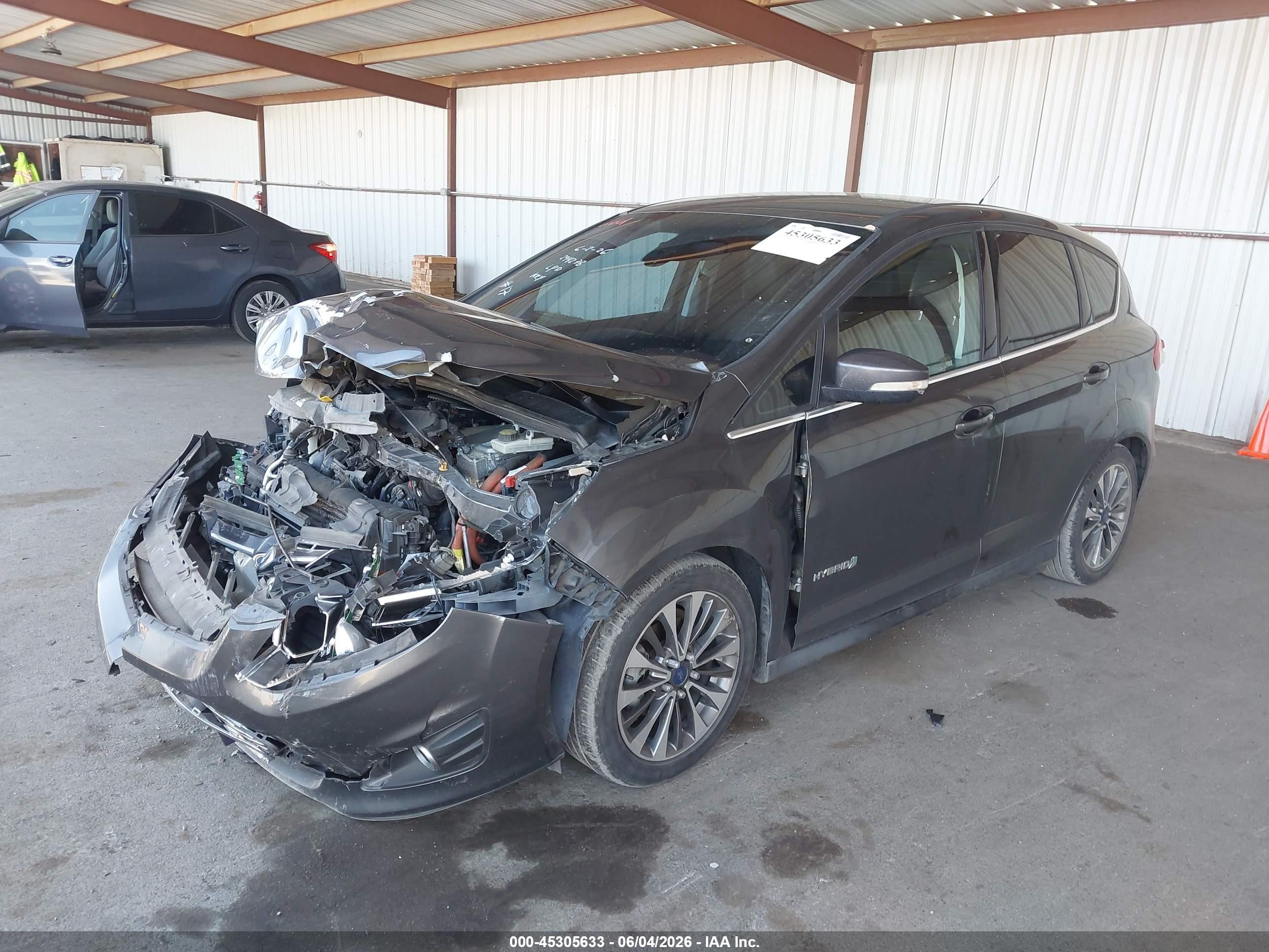 2017 Ford C-Max VIN 1FADP5DUXHL115308 IAAI salvage auction — Front End, Salvage (California), sold $500 on 2026-07-08 (photo 2)