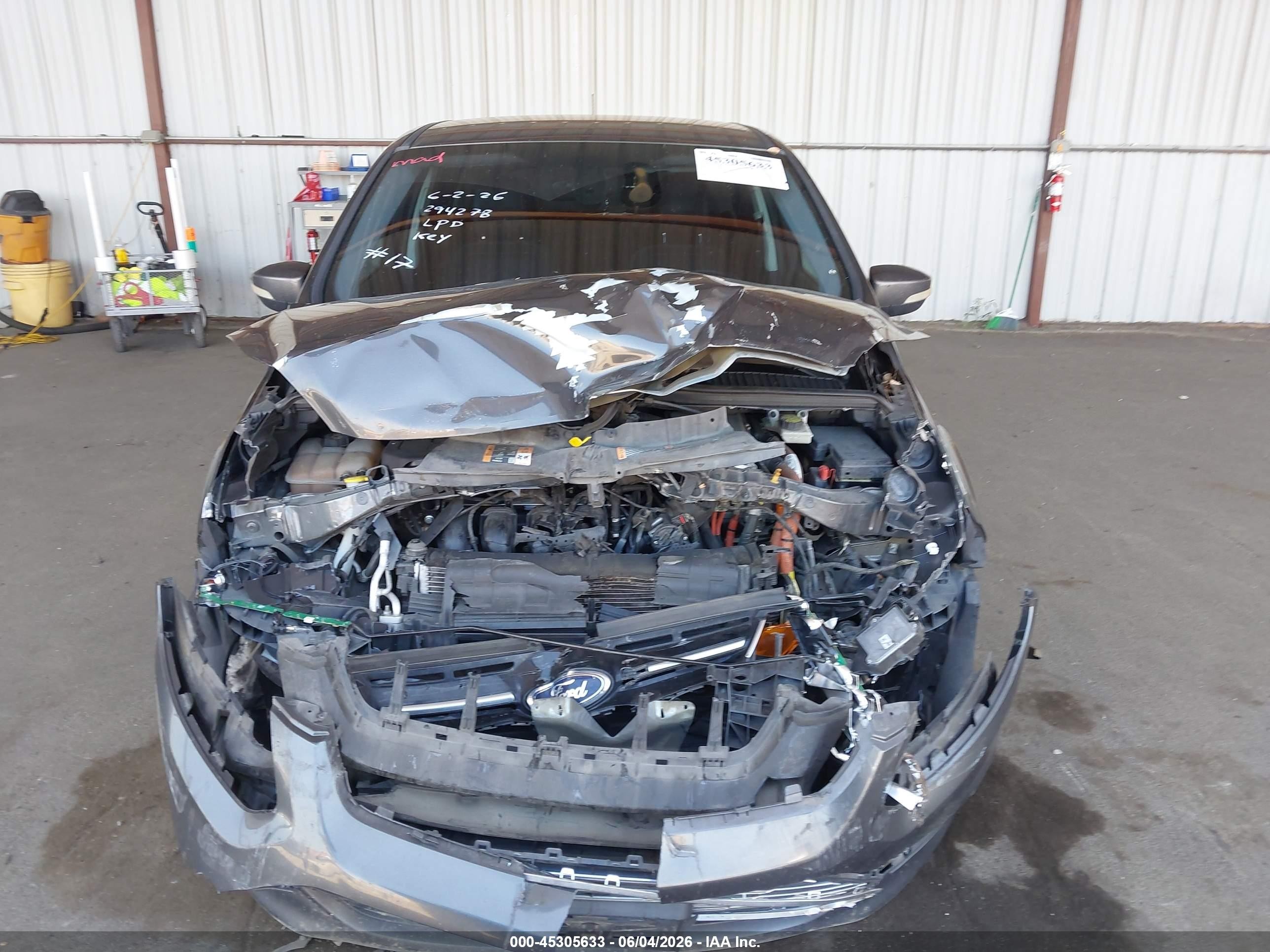 2017 Ford C-Max VIN 1FADP5DUXHL115308 IAAI salvage auction — Front End, Salvage (California), sold $500 on 2026-07-08 (photo 6)