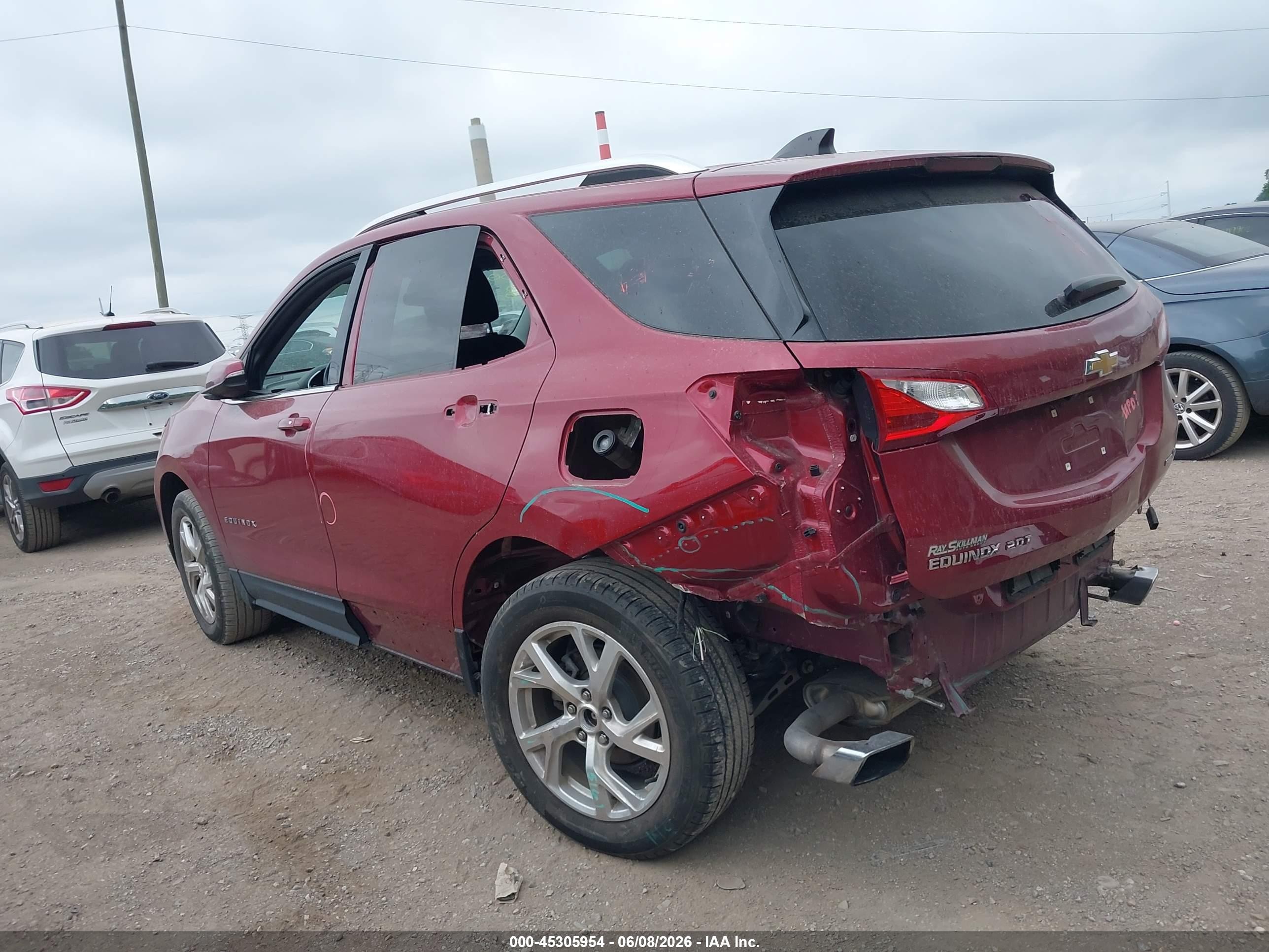 2019 Chevrolet Equinox VIN 2GNAXVEX2K6263014 IAAI salvage auction — Side, Salvage (Indiana), sold $3,600 on 2026-07-12 (photo 3)