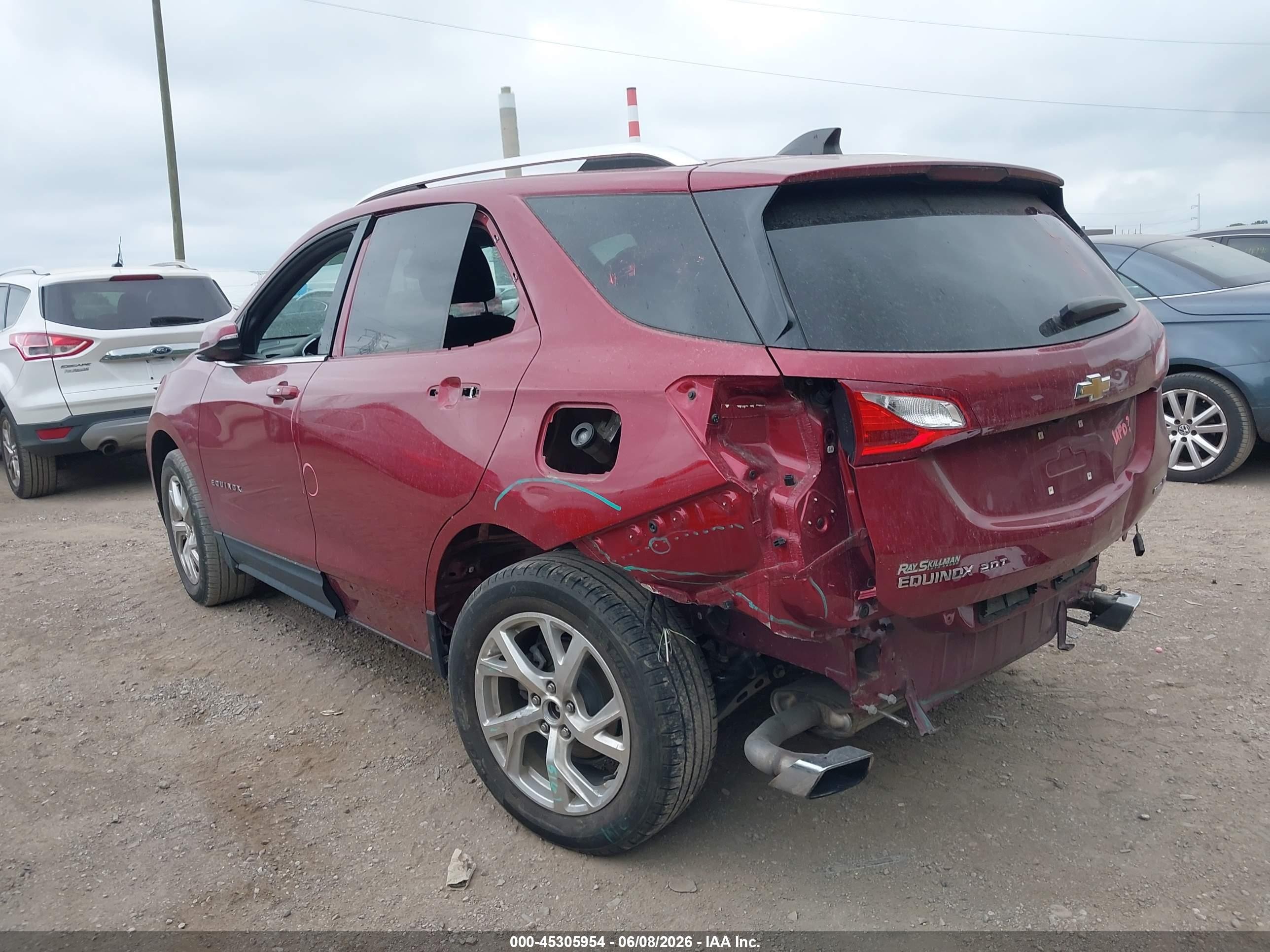 2019 Chevrolet Equinox VIN 2GNAXVEX2K6263014 IAAI salvage auction — Side, Salvage (Indiana), sold $3,600 on 2026-07-12 (photo 6)