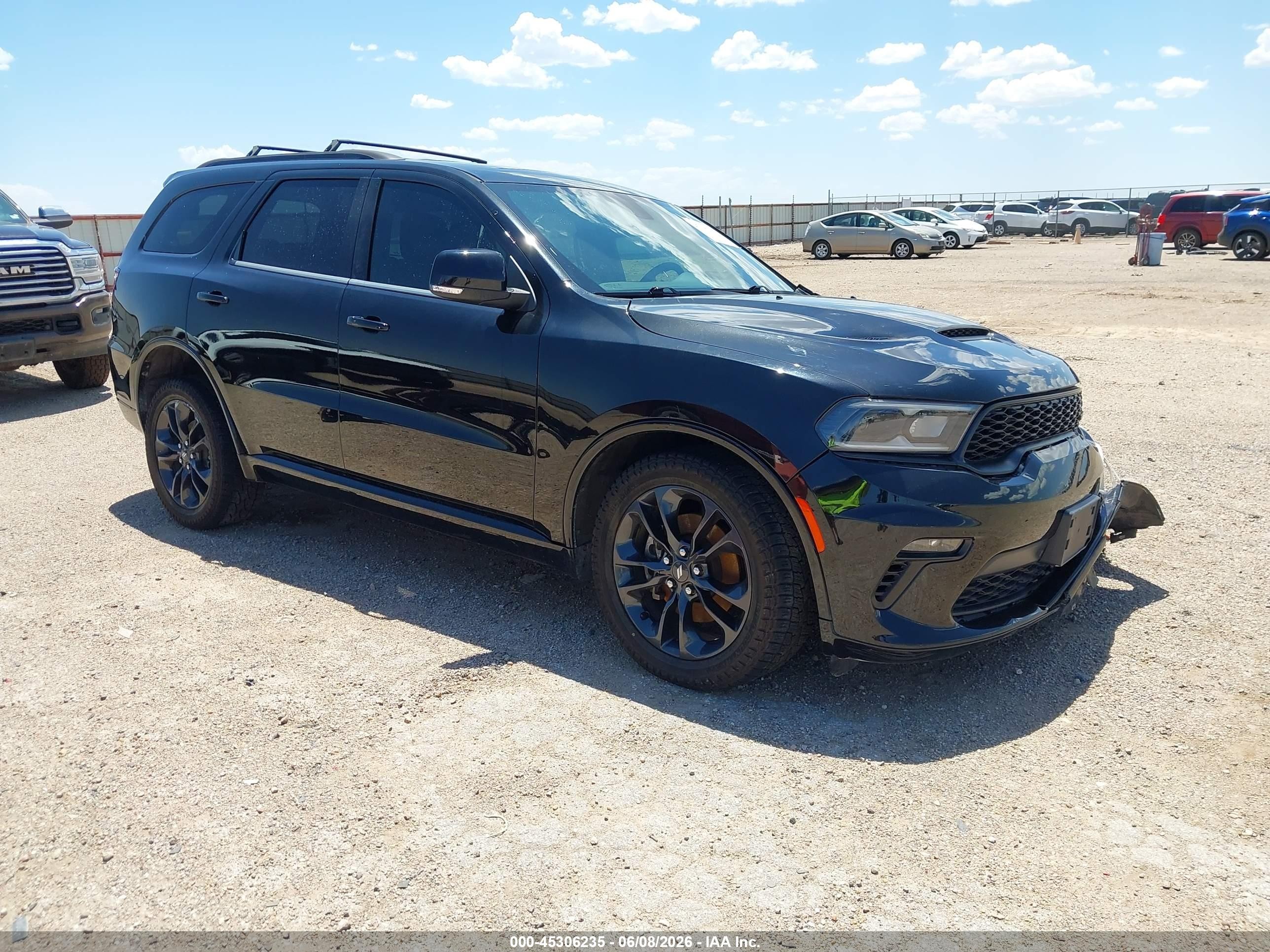 2021 Dodge Durango VIN 1C4RDJDG3MC806444 IAAI salvage auction — Side, Salvage (Texas), sold $5,925 on 2026-08-31 (photo 1)