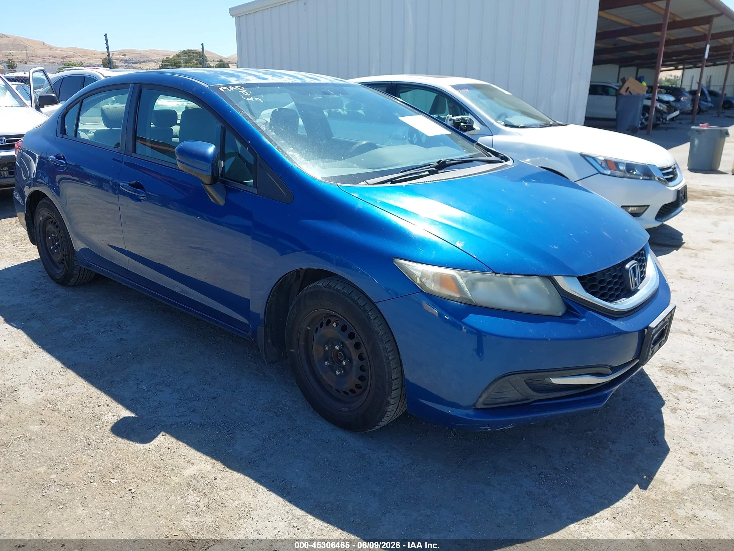 2015 Honda Civic VIN 2HGFB2F59FH528595 IAAI salvage auction — Rear End, Salvage (California), sold $1,750 on 2026-07-09 (photo 1)