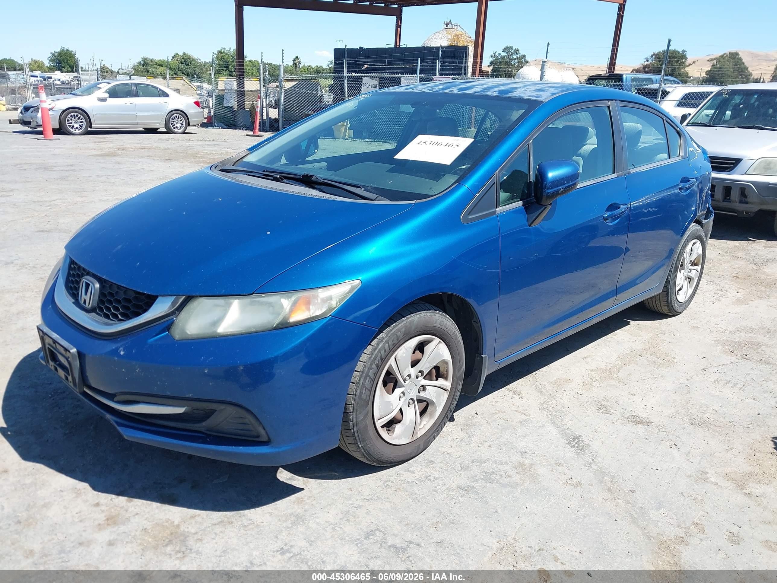 2015 Honda Civic VIN 2HGFB2F59FH528595 IAAI salvage auction — Rear End, Salvage (California), sold $1,750 on 2026-07-09 (photo 2)