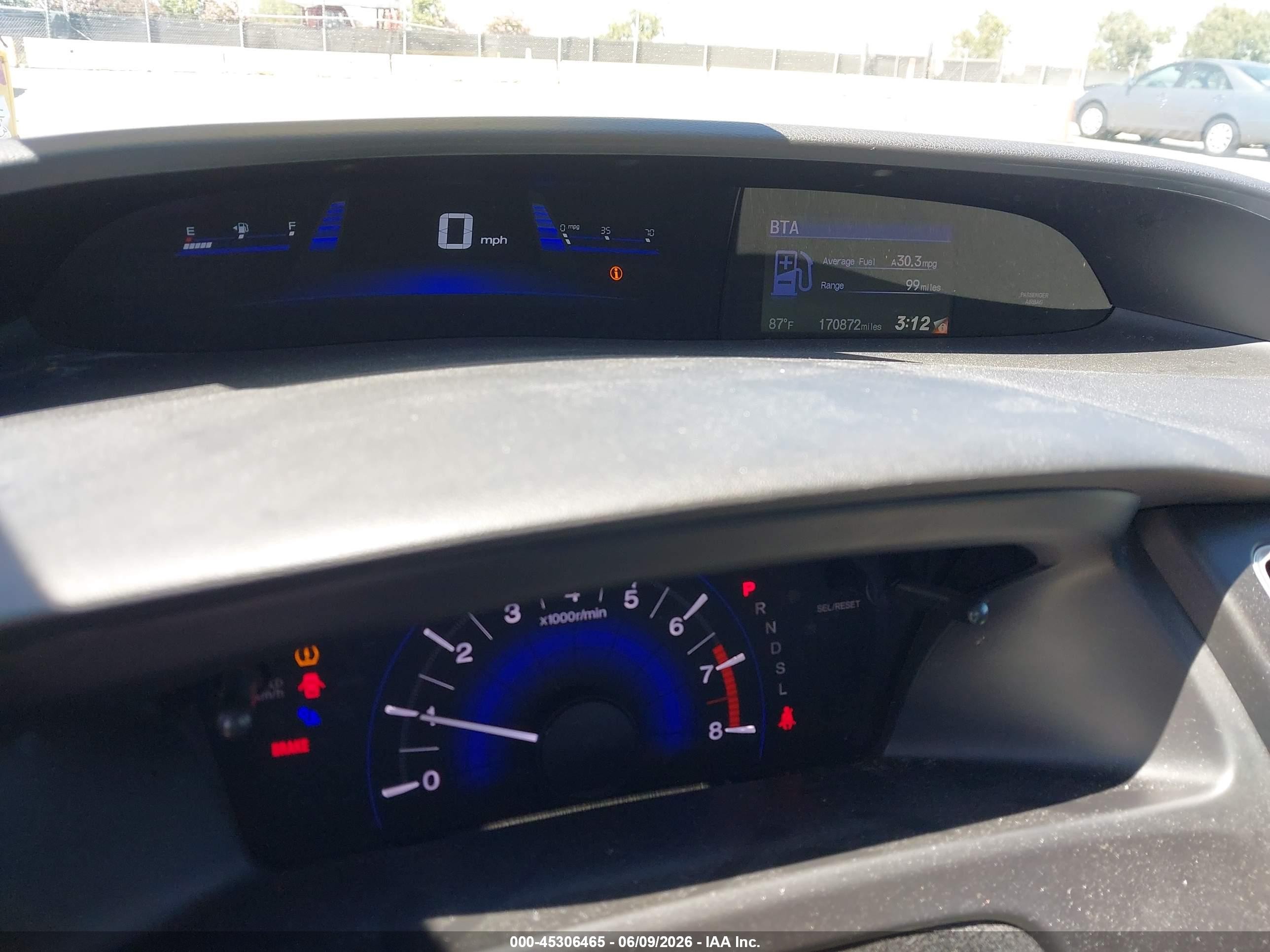 2015 Honda Civic VIN 2HGFB2F59FH528595 IAAI salvage auction — Rear End, Salvage (California), sold $1,750 on 2026-07-09 (photo 7)