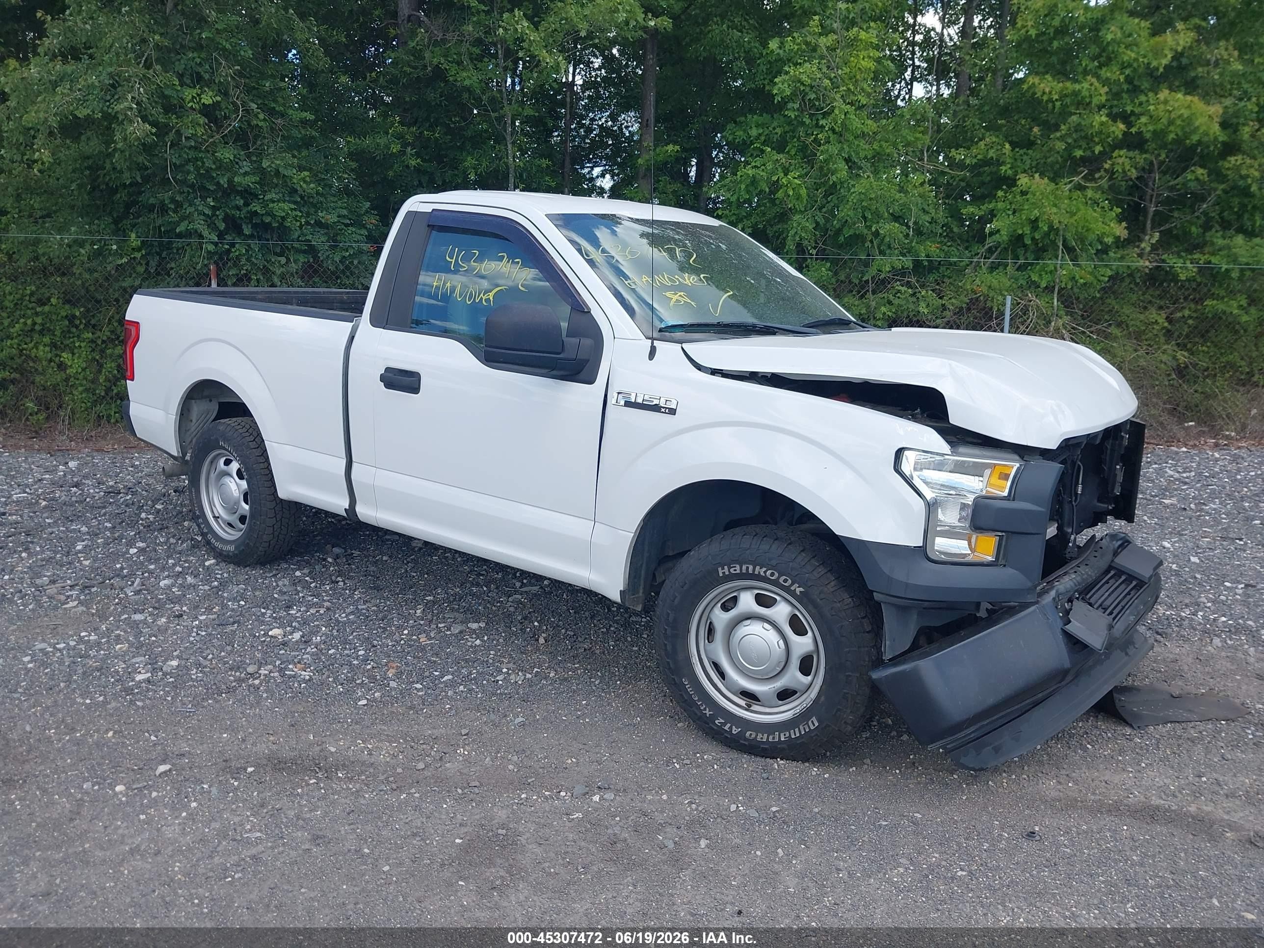 2016 Ford F-150 VIN 1FTMF1C84GFD13535 IAAI salvage auction — Front End, Salvage - Greater Than 75% (Maryland), sold $4,050 on 2026-07-11 (photo 1)