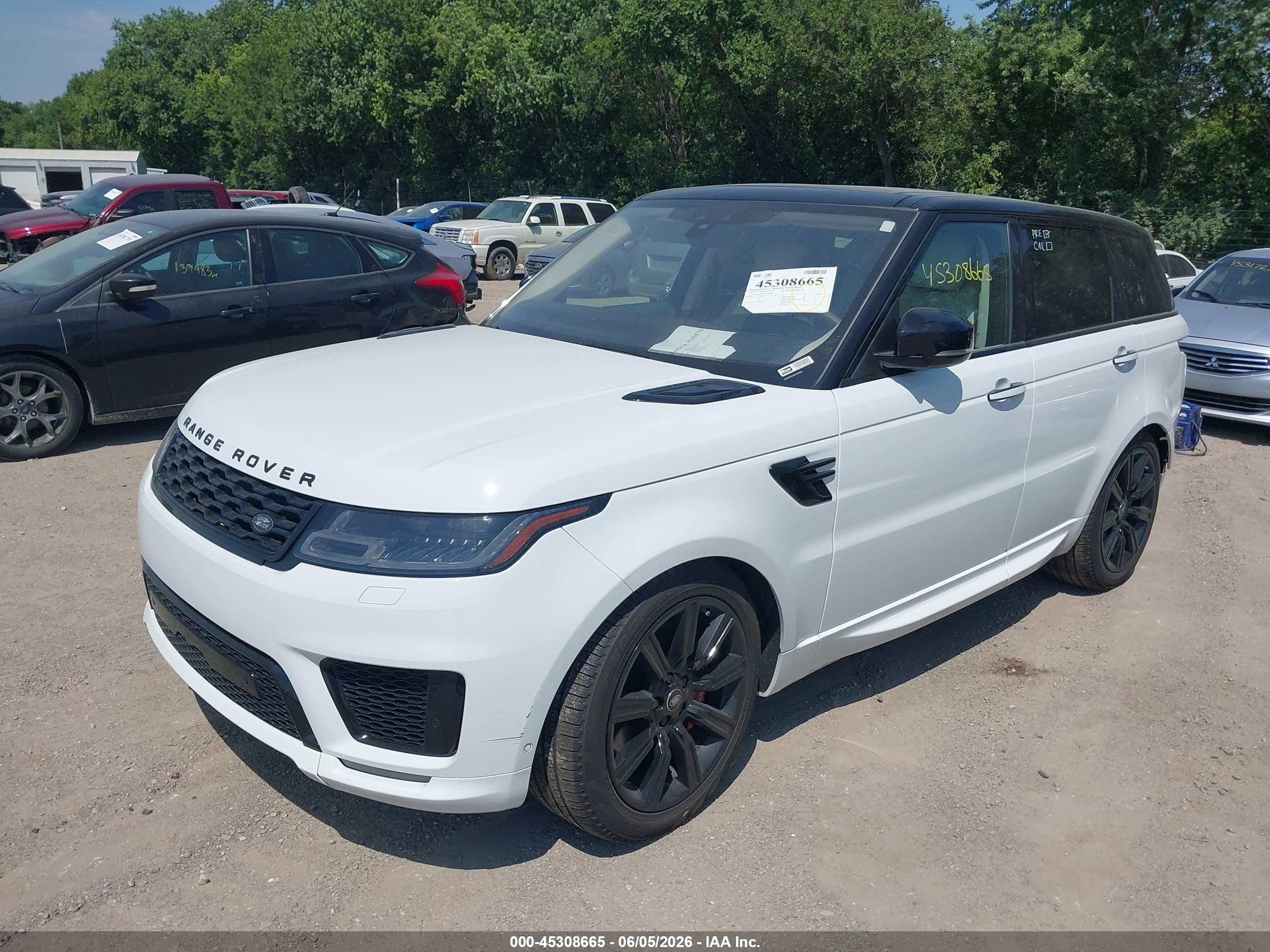 2021 Land Rover Range Rover Sport VIN SALWS2RUXMA763285 IAAI salvage auction — Rear End, Salvage (Indiana), sold $17,325 on 2026-08-26 (photo 2)