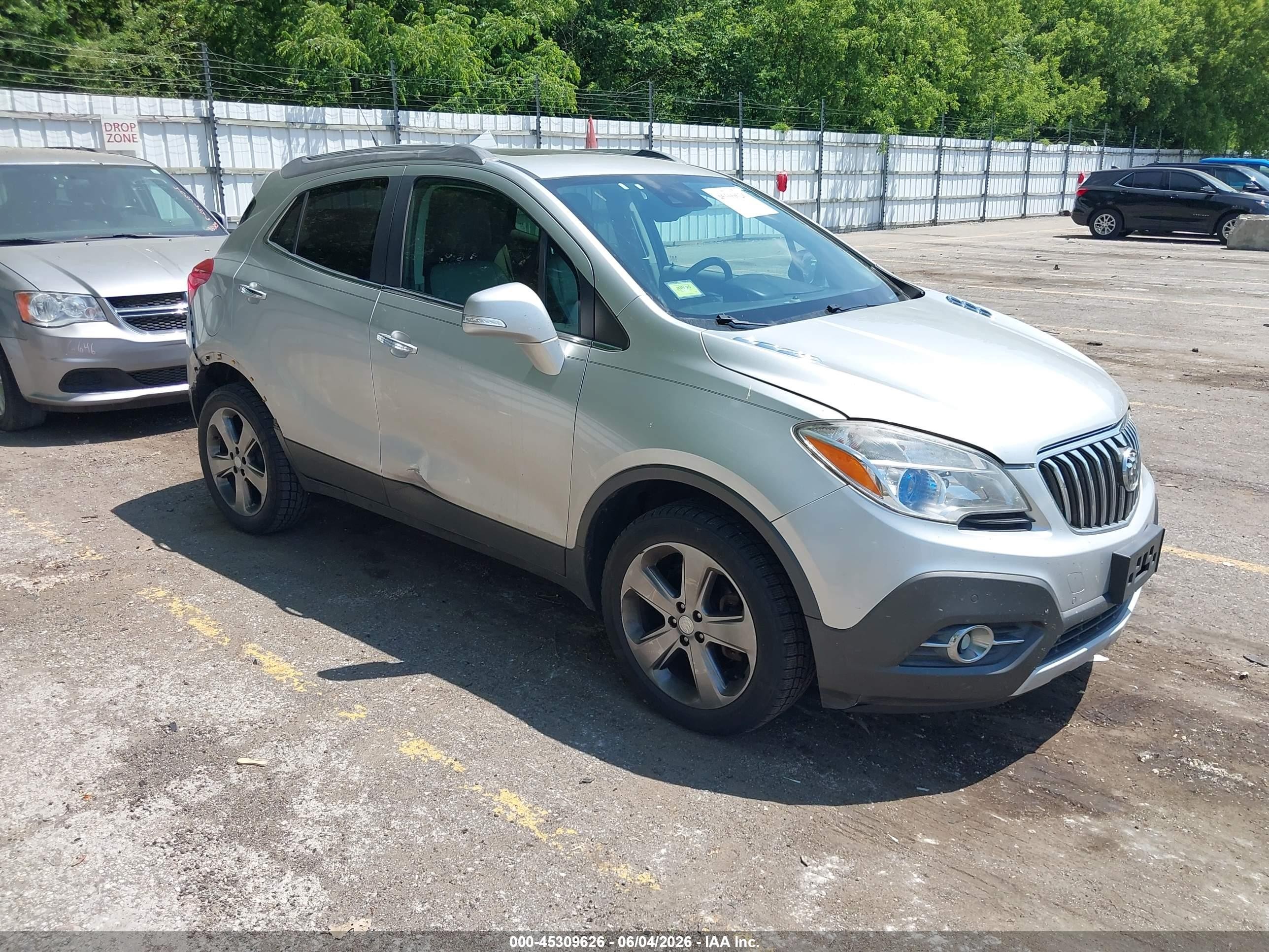 2014 Buick Encore VIN KL4CJDSB4EB553286 IAAI salvage auction — Rear End, Clear (Michigan), sold $1,250 on 2026-07-04 (photo 1)