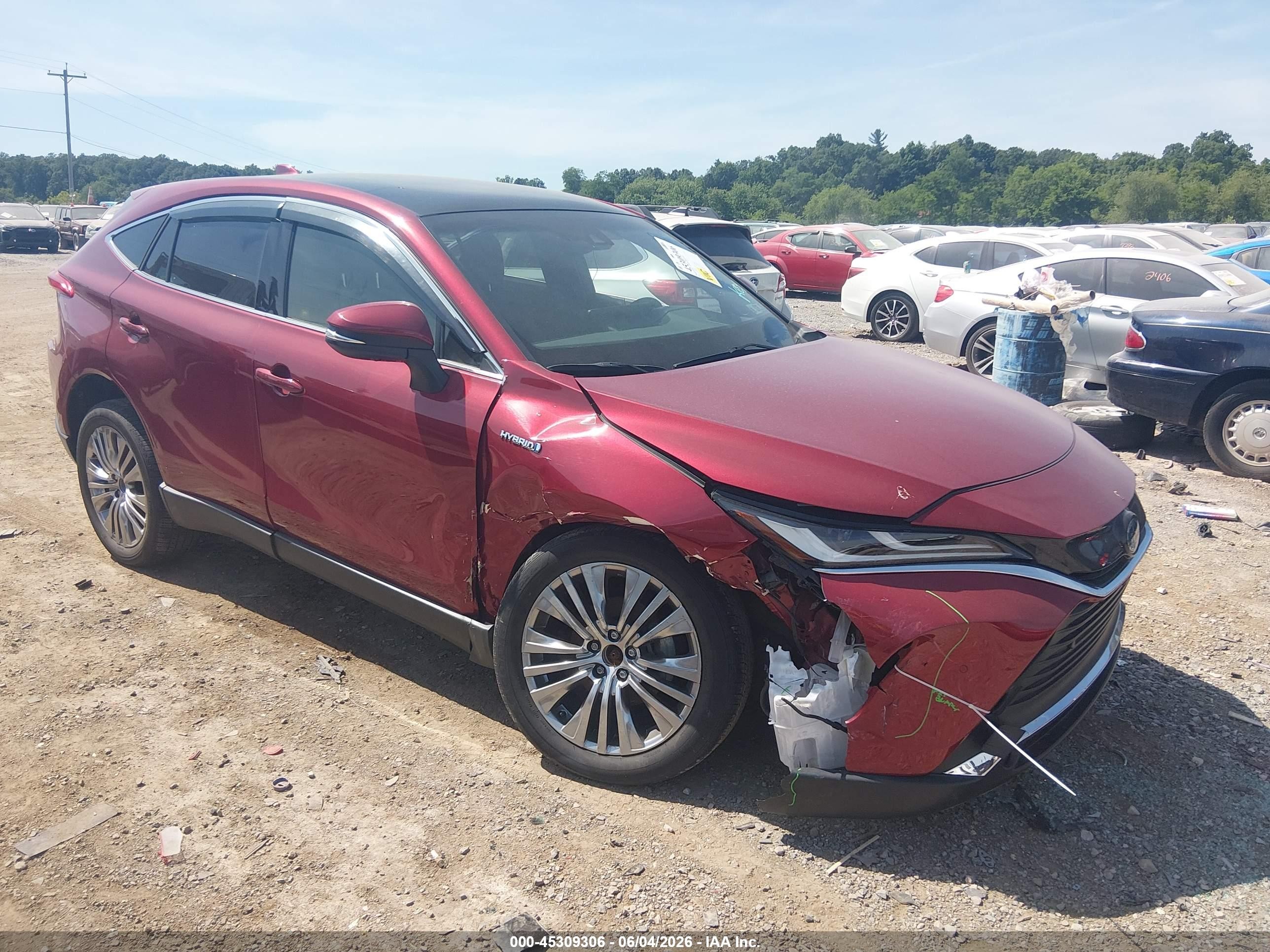2021 Toyota Venza VIN JTEAAAAH6MJ038095 — IAAI salvage auction photo