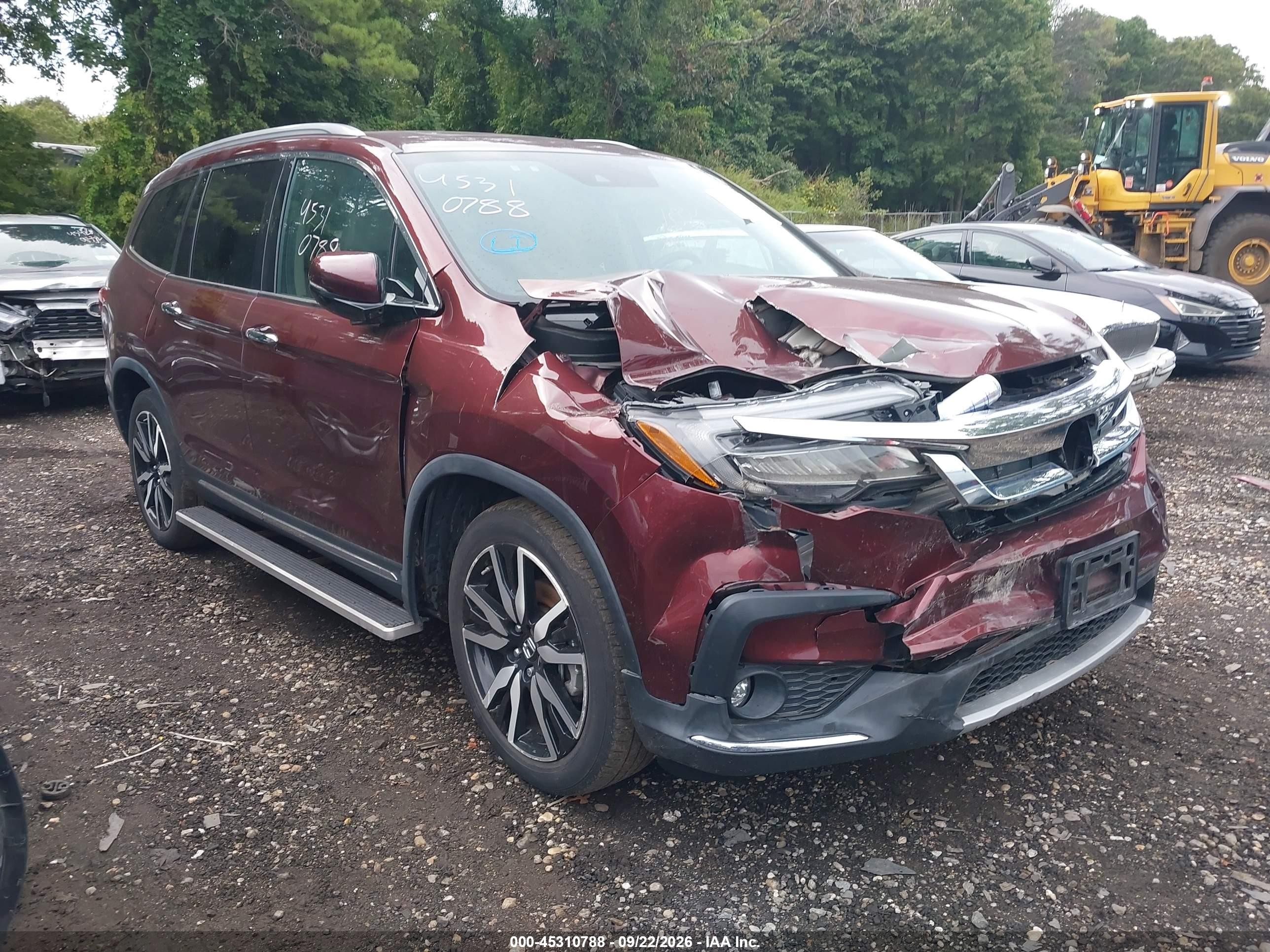 2022 Honda Pilot VIN 5FNYF6H99NB012230 — IAAI salvage auction photo