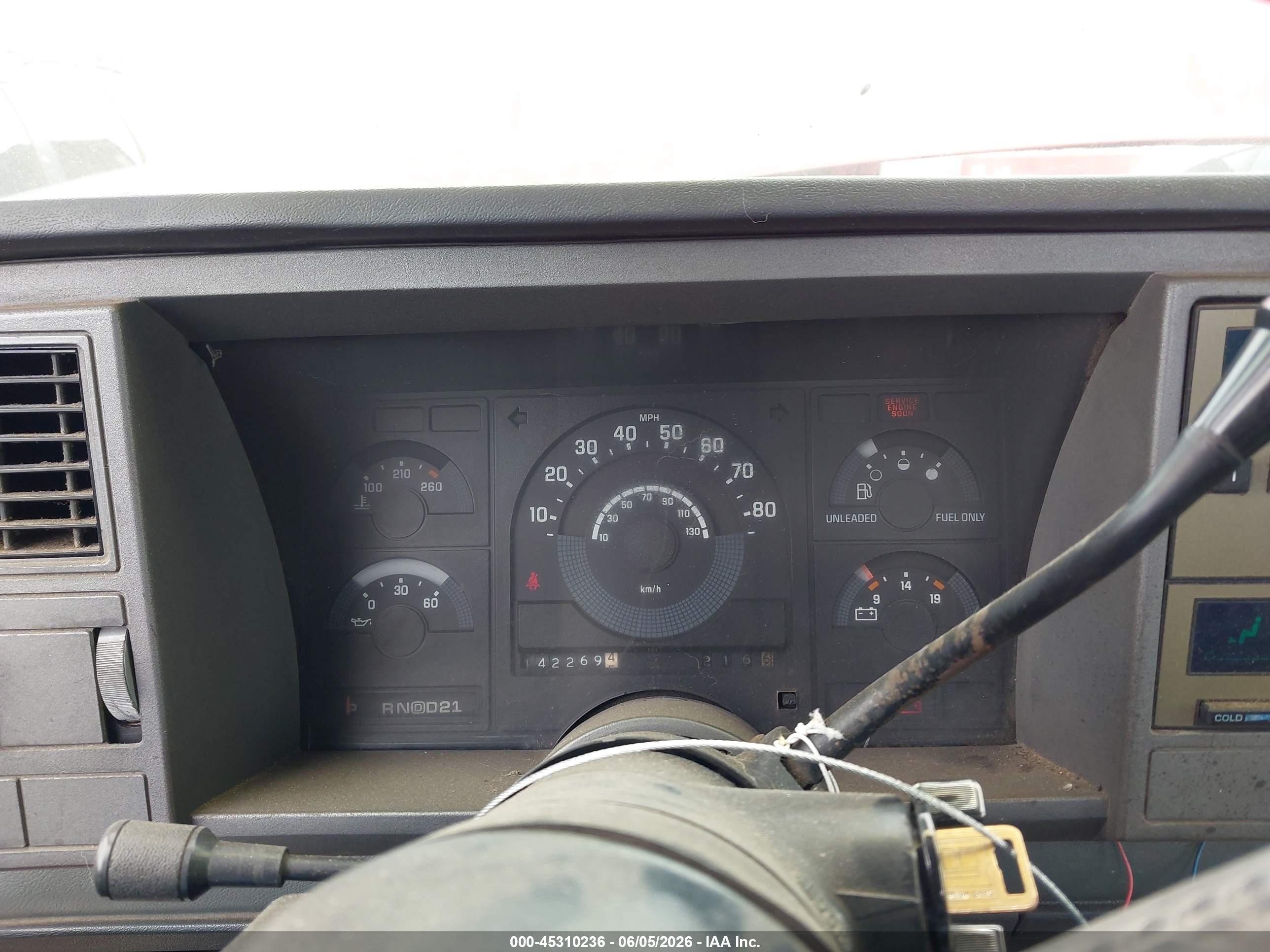 1989 Chevrolet GMT VIN 1GCDC14K0KZ285520 IAAI salvage auction — Normal Wear, Salvage Title - Dealer (California), sold $225 on 2026-07-02 (photo 7)
