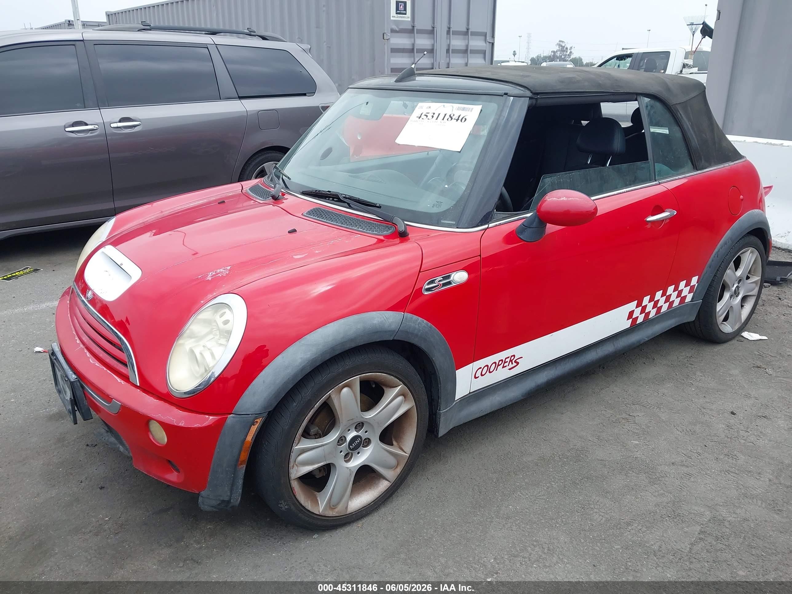 2005 Mini Cooper VIN WMWRH33425TF82964 IAAI salvage auction — Normal Wear, Clear - Dealer Only (California), sold $225 on 2026-07-02 (photo 2)