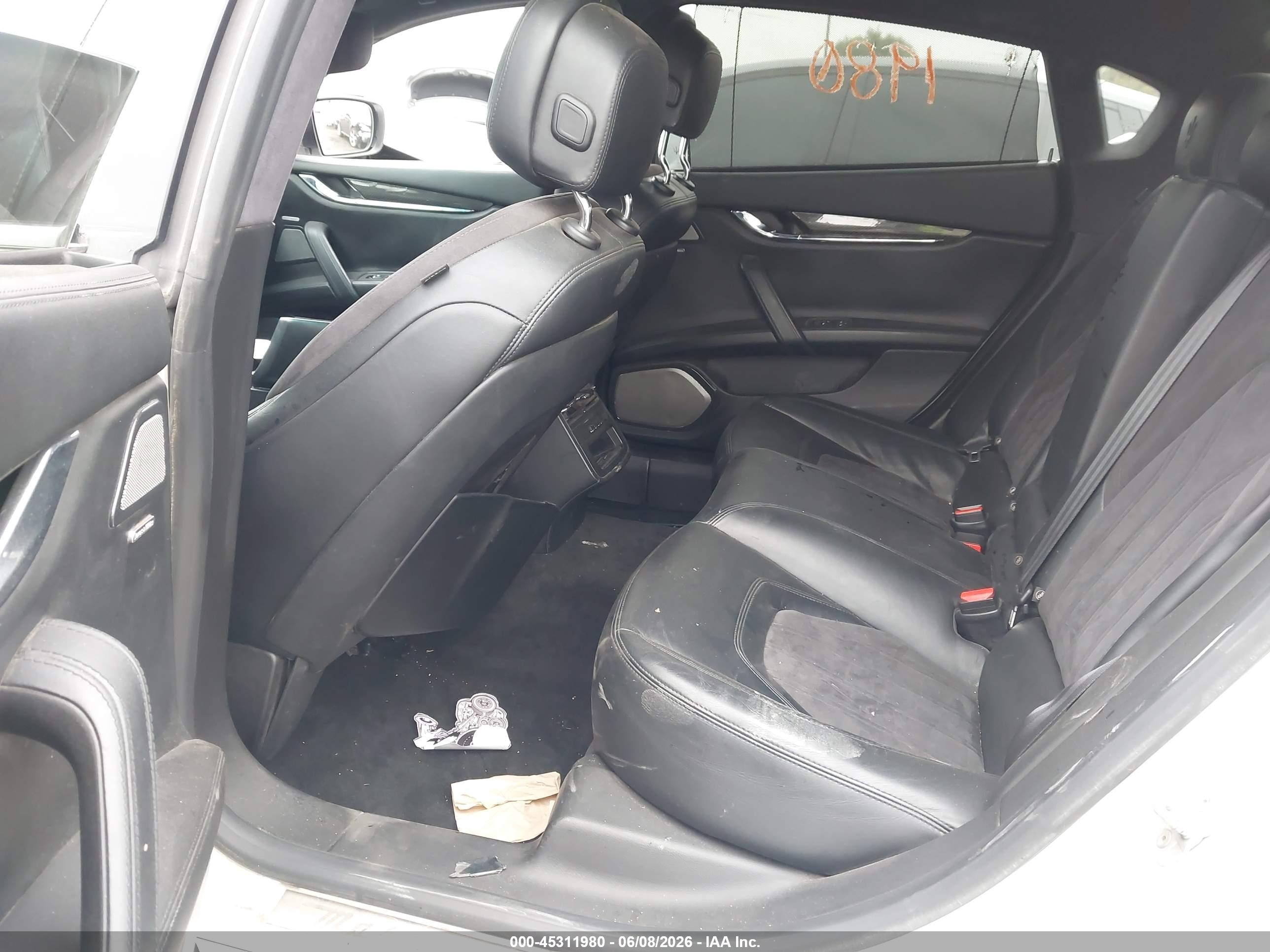 2014 Maserati Quattroporte VIN ZAM56PPAXE1074972 IAAI salvage auction — Front End, Salvage Certificate (California), sold $2,750 on 2026-09-13 (photo 8)