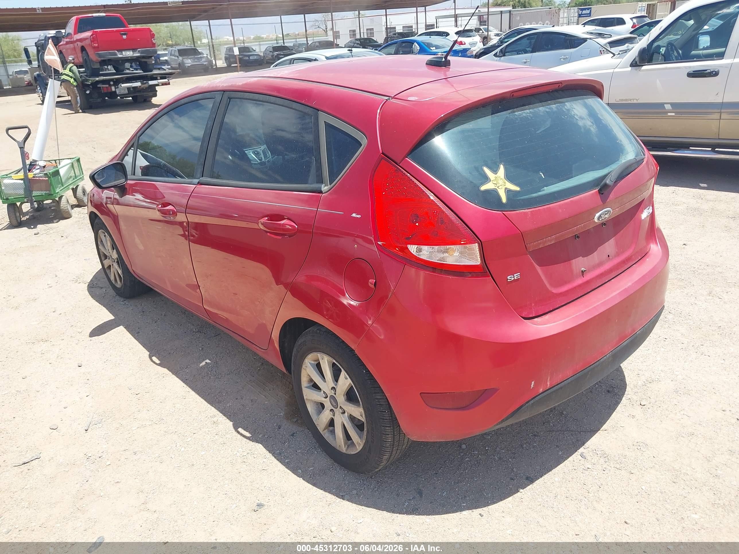 2012 Ford Fiesta VIN 3FADP4EJ3CM186517 IAAI salvage auction — Normal Wear, Clear (Arizona), sold $425 on 2026-07-02 (photo 3)